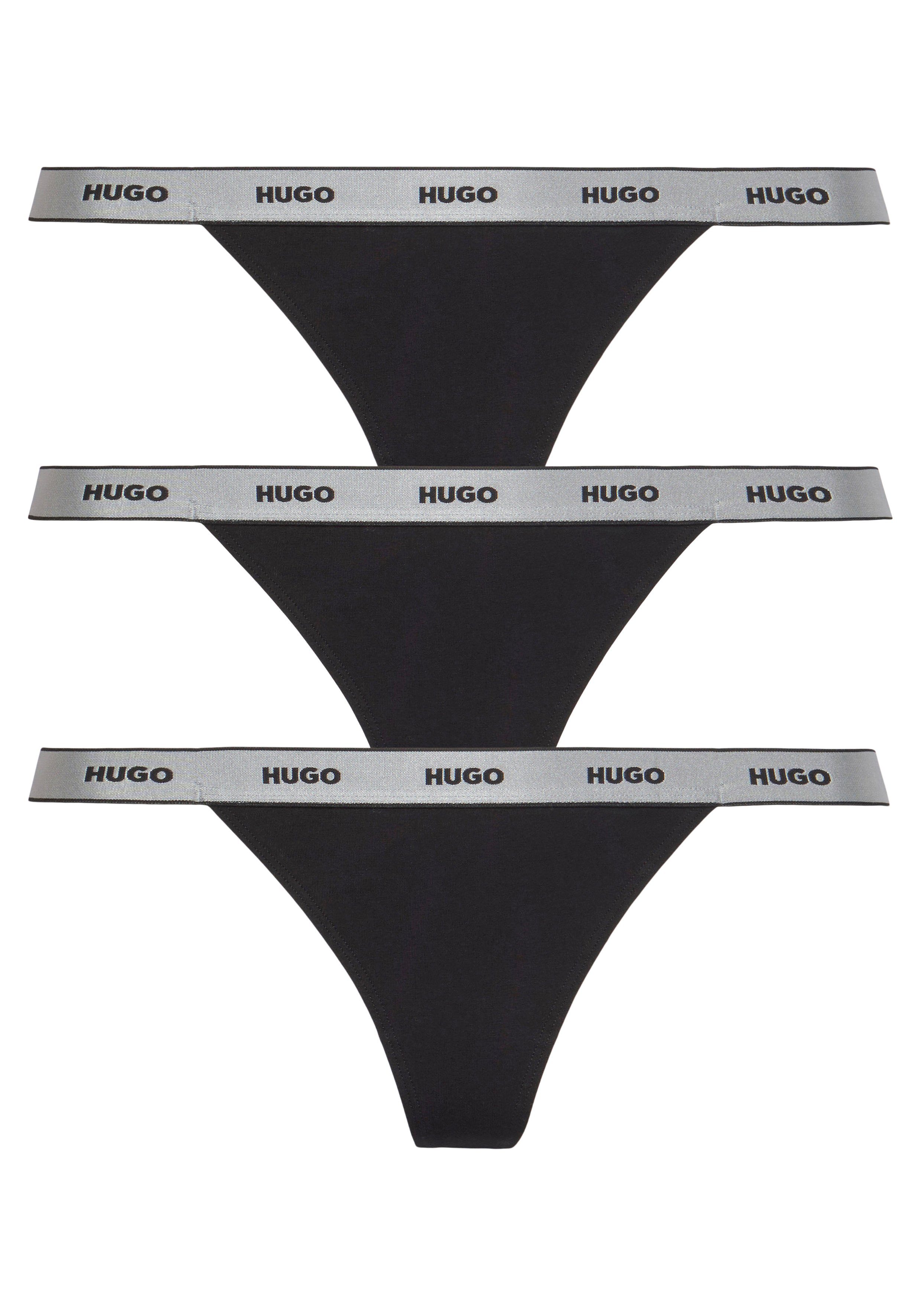 HUGO String TRIPLET THONG GIFT (3-St) mit Logobündchen