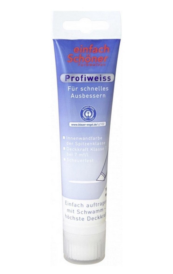 Wilckens Farben Wand- und Deckenfarbe Einfach Schöner 100 ml ProfiWeiss Schwammtube