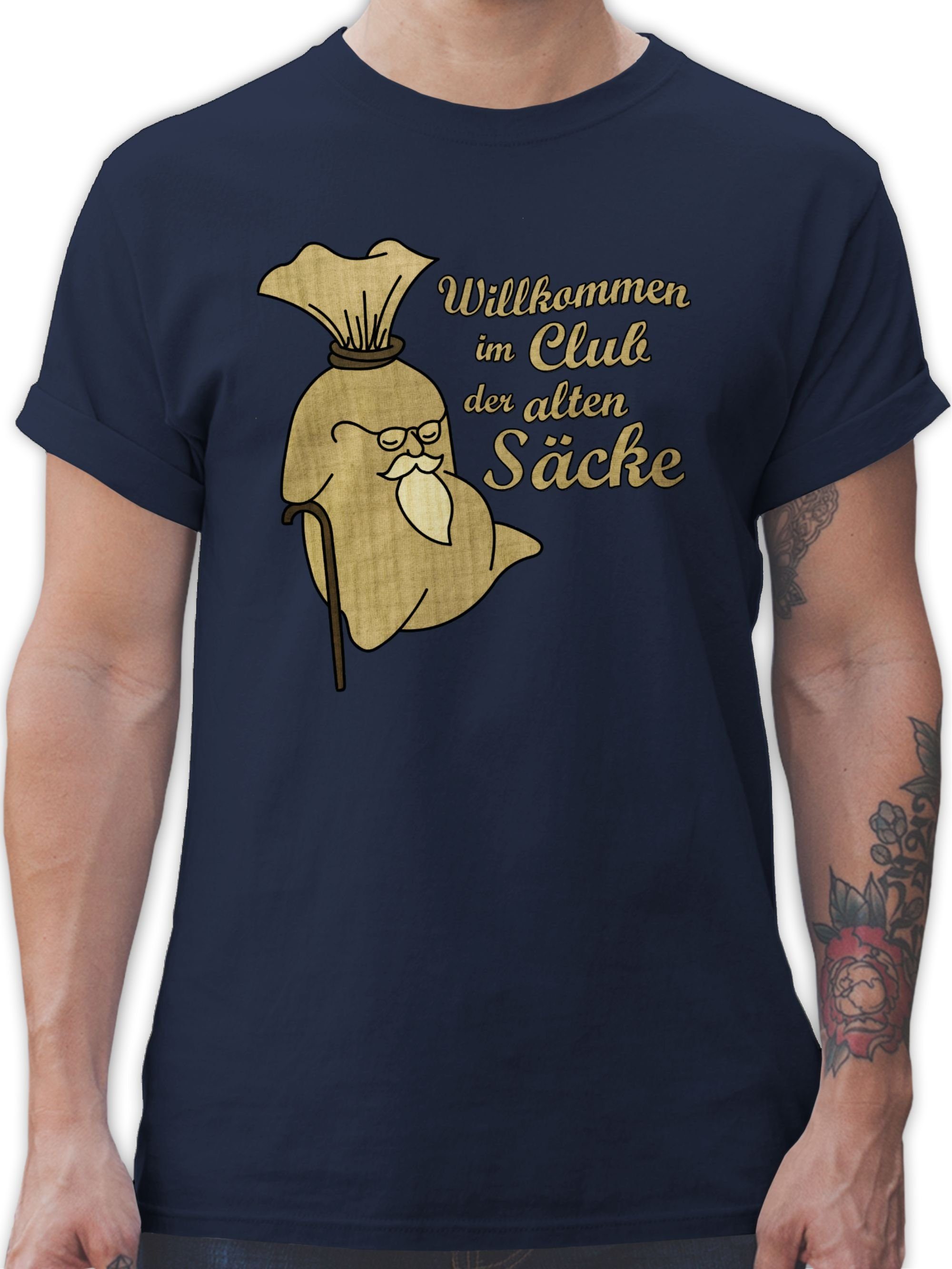 Geburtstag 50. 2 Blau Club Shirtracer Navy alten T-Shirt der Willkommen Säcke im