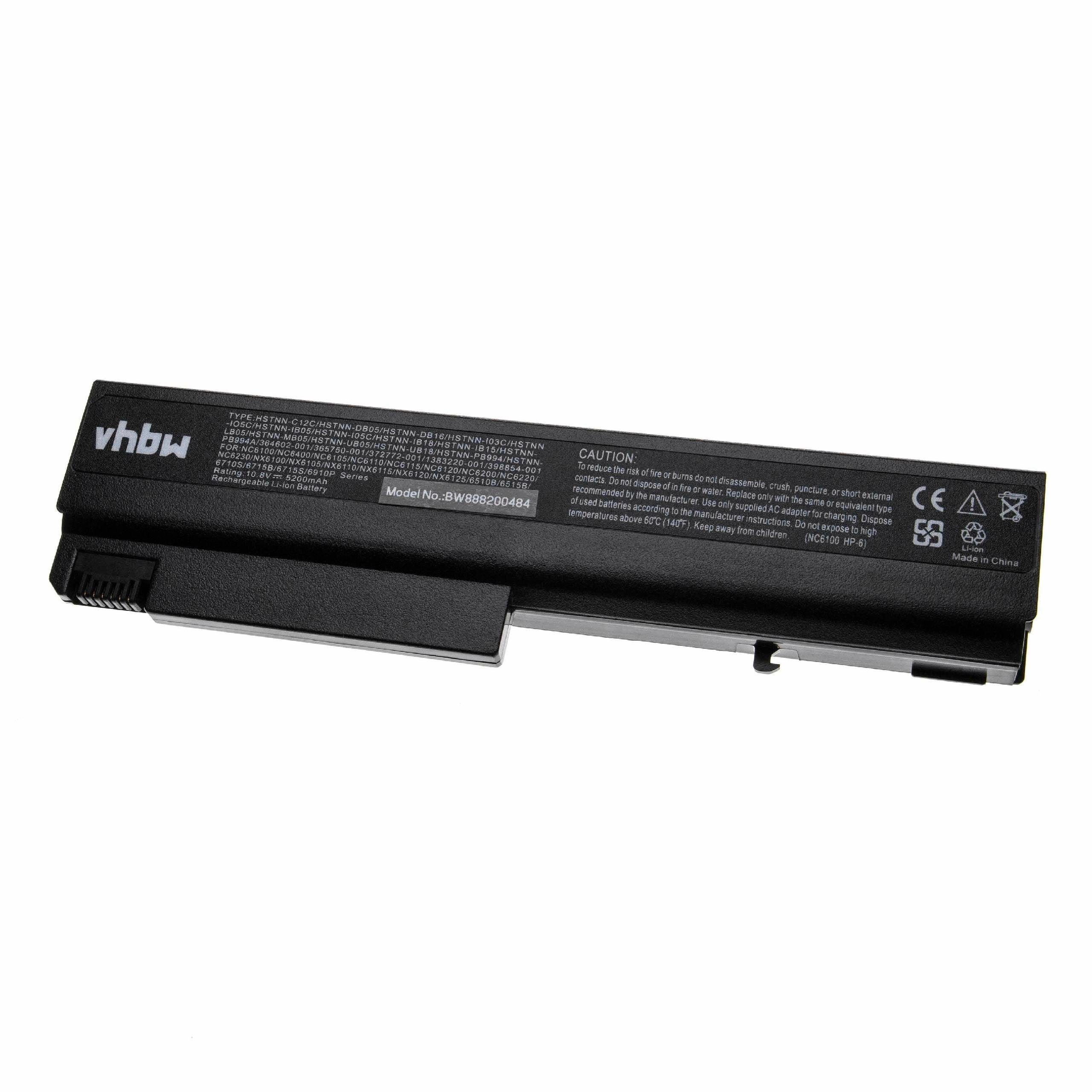 vhbw Ersatz für HP / CompaQ 395791-132, 395791-142, 395791-251, 395791-261, Laptop-Akku 5200 mAh