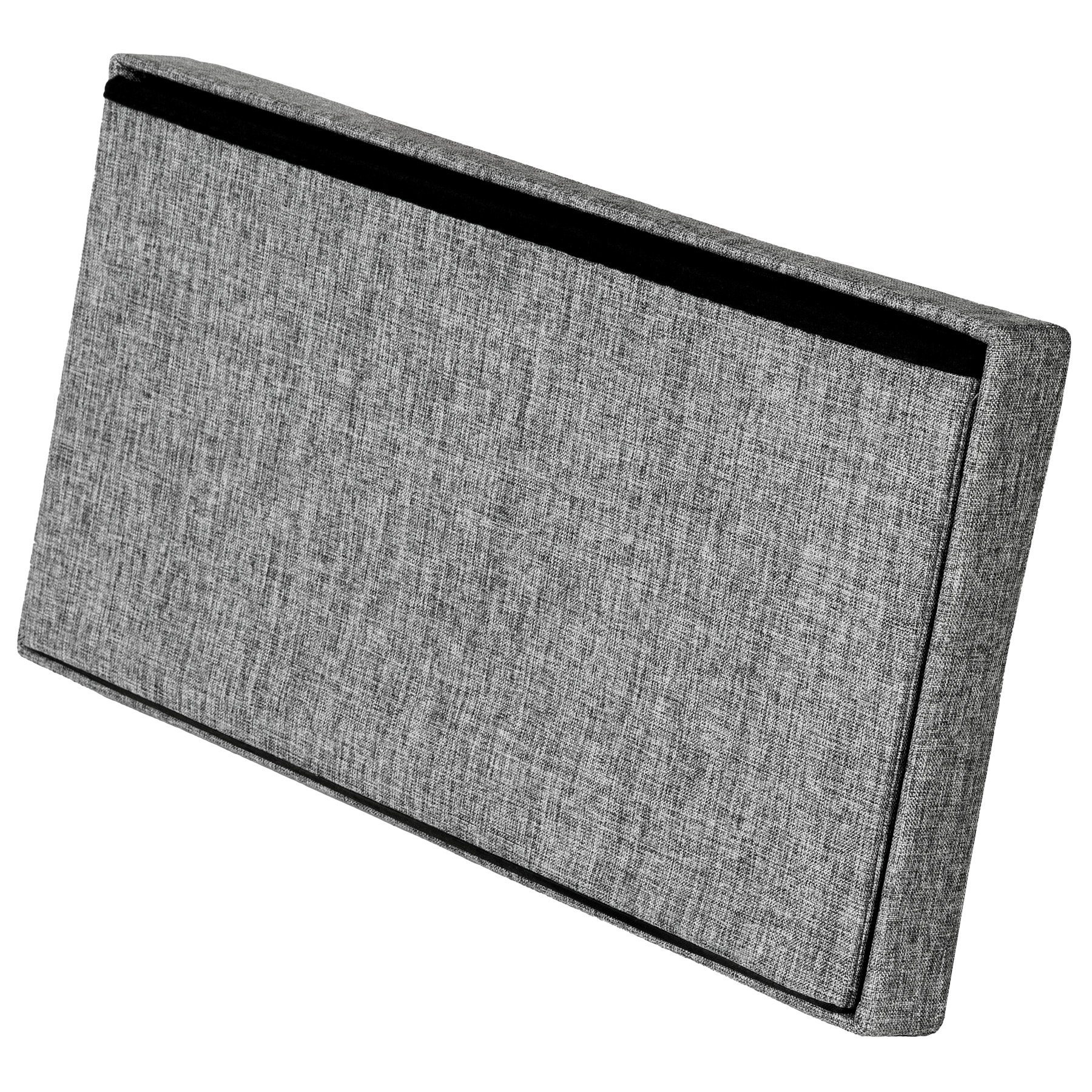 Faltbarer Stauraum tectake mit faltbar Sitzhocker Polyester hellgrau aus (1), Sitzhocker
