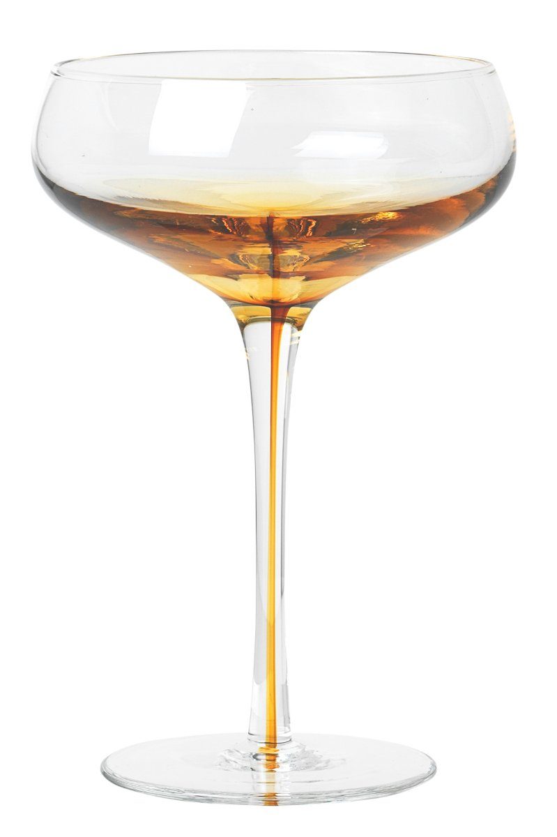 Broste Copenhagen Cocktailglas Amber Cocktailglas caramel 16,3cm, Glas