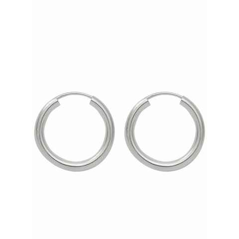 Adelia´s Paar Ohrhänger 925 Silber Ohrringe Creolen Ø 20 mm, Silberschmuck für Damen