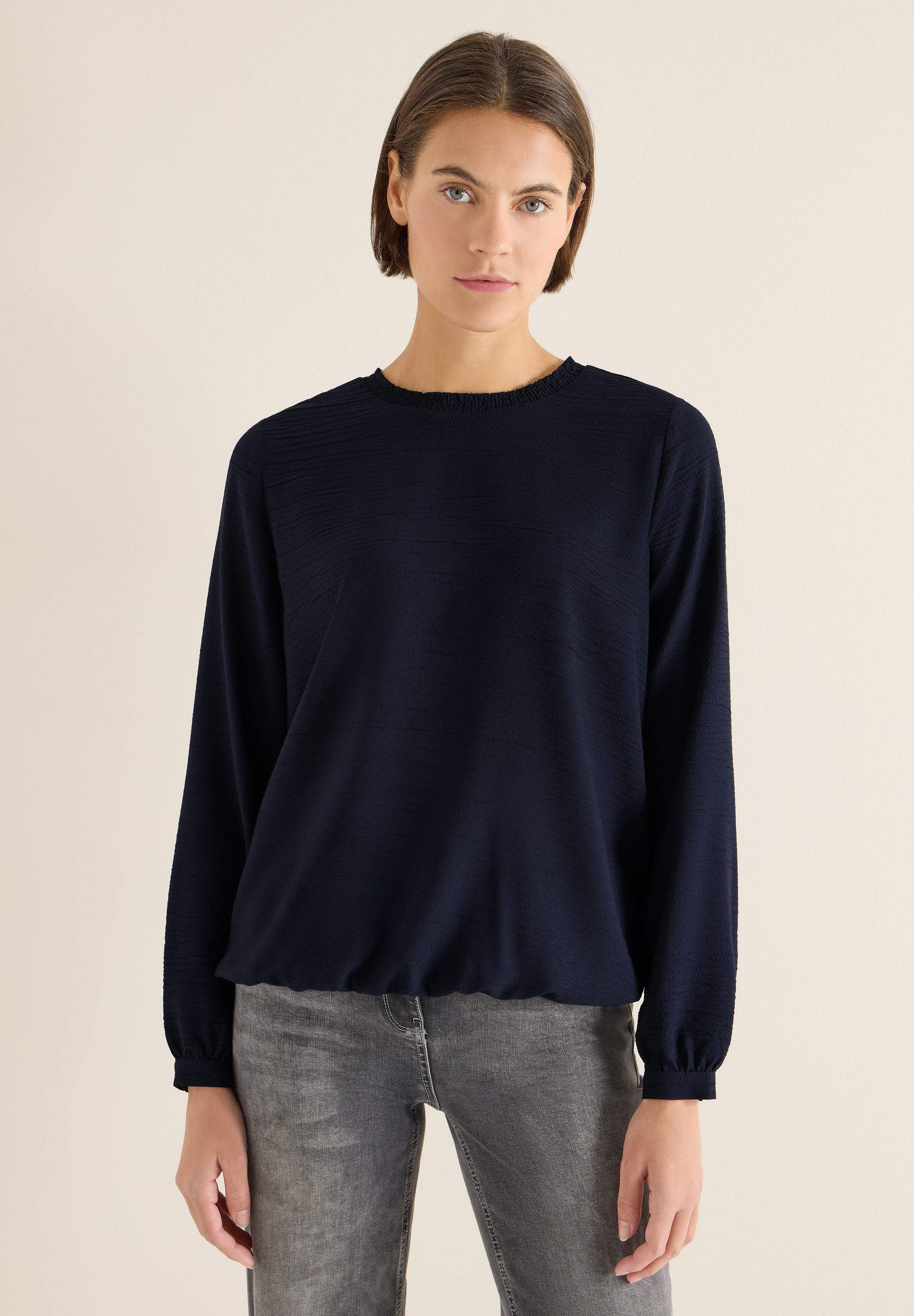 CECIL Langarmbluse mit Rundhalsausschnitt günstig online kaufen