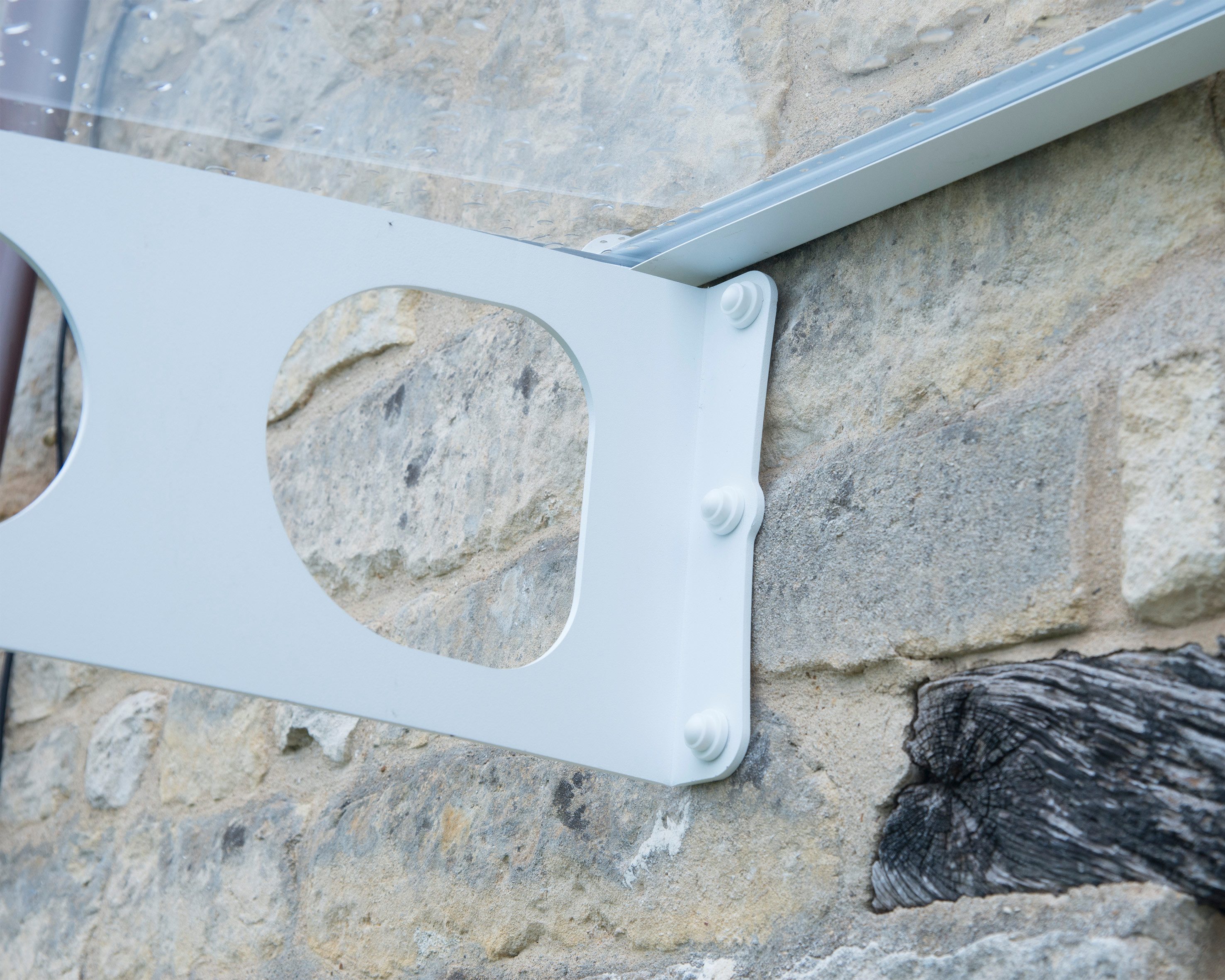 Palram - Canopia Pultvordach BordeauX Alu Vordach, robuste Aluminiumstruktur