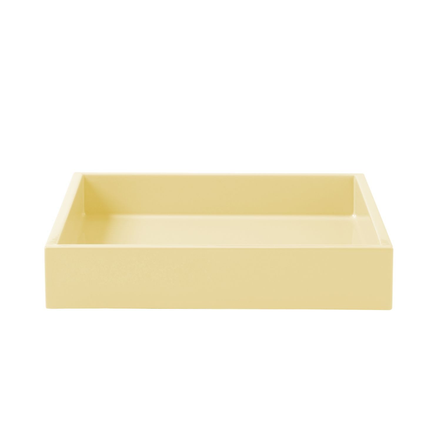 Mojoo Tablett Lux Lacktablett Dusty Yellow 19 cm, lackiertes MDF-Holz