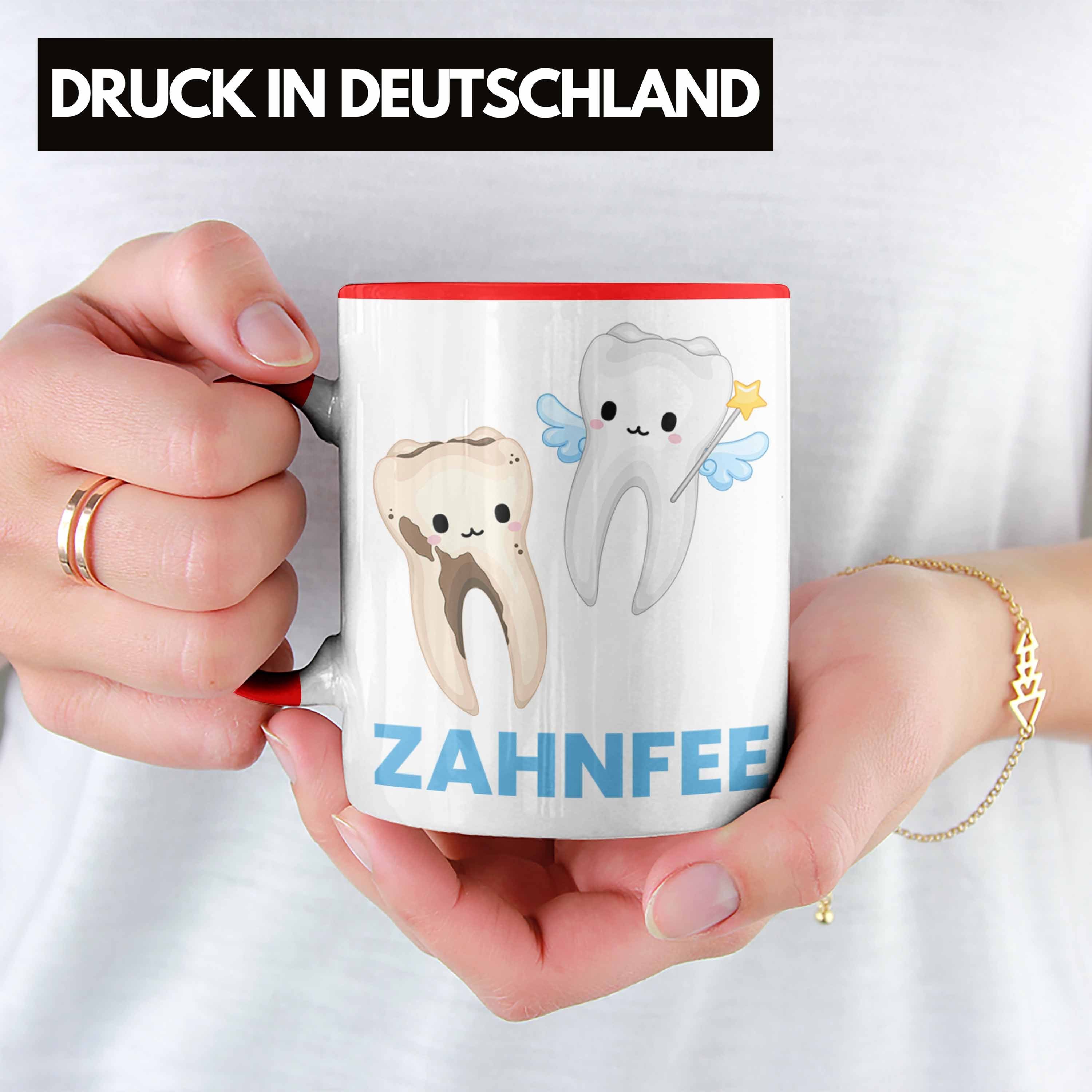 Trendation Geschenk Lustige Rot Zahnfee Trendation Zahnarzt Tasse Tasse Geschenkidee - Zahnärztin