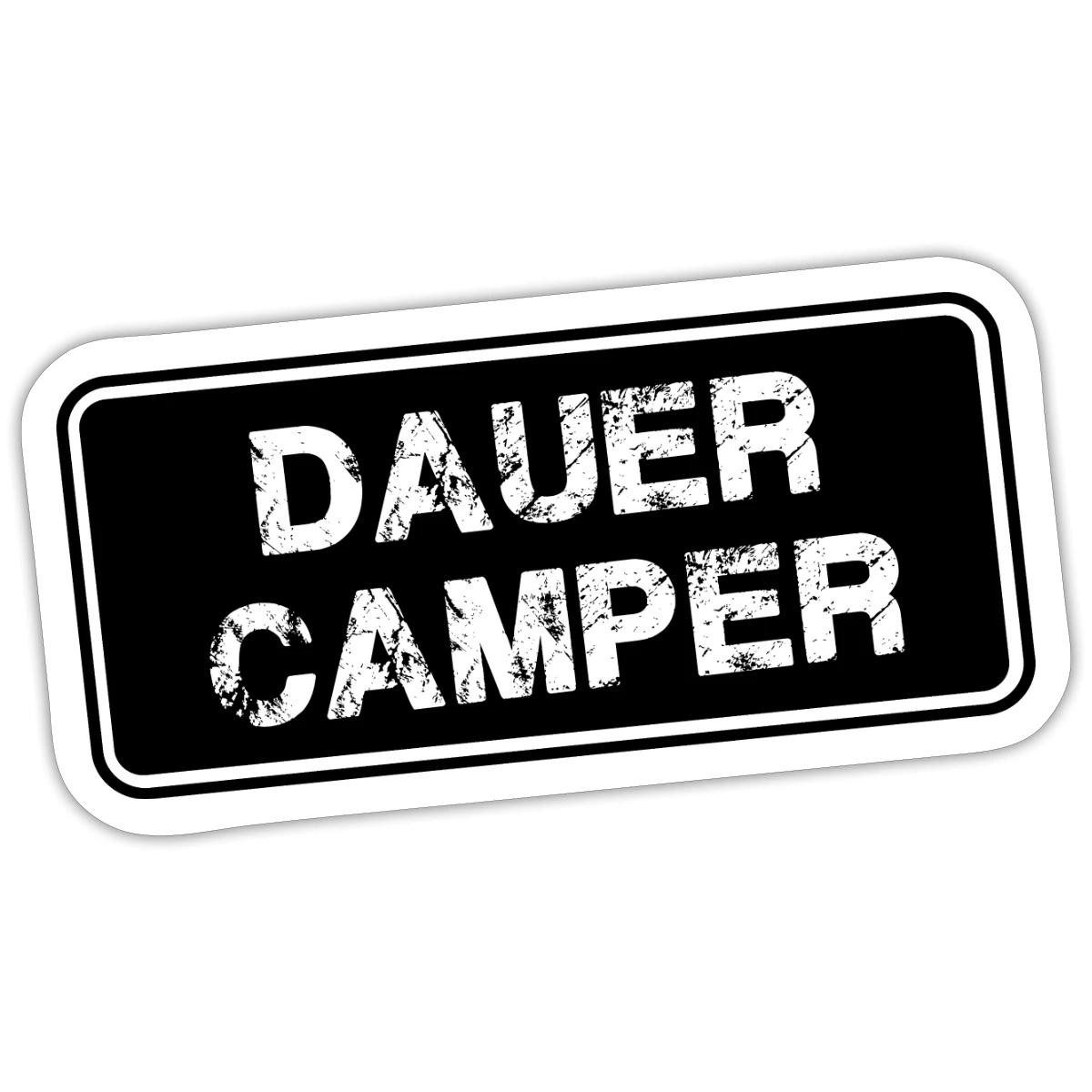 Spreadshirt Aufkleber Dauer Camper Sticker Aufkleber