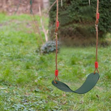 DOPWii Einzelschaukel Schaukelsitz für Kinder und Erwachsene, Heavy Duty Ersatzschaukel, mit verstellbarem Seil, Blau, Grün