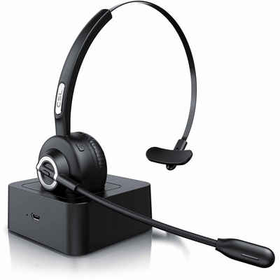 CSL Wireless-Headset (Rauschunterdrückung; Noise-Cancelling; Freisprechfunktion; True Wireless, Bluetooth, Mono, inklusive Ladestation, flexibles Mikrofon, Rauschunterdrückung)