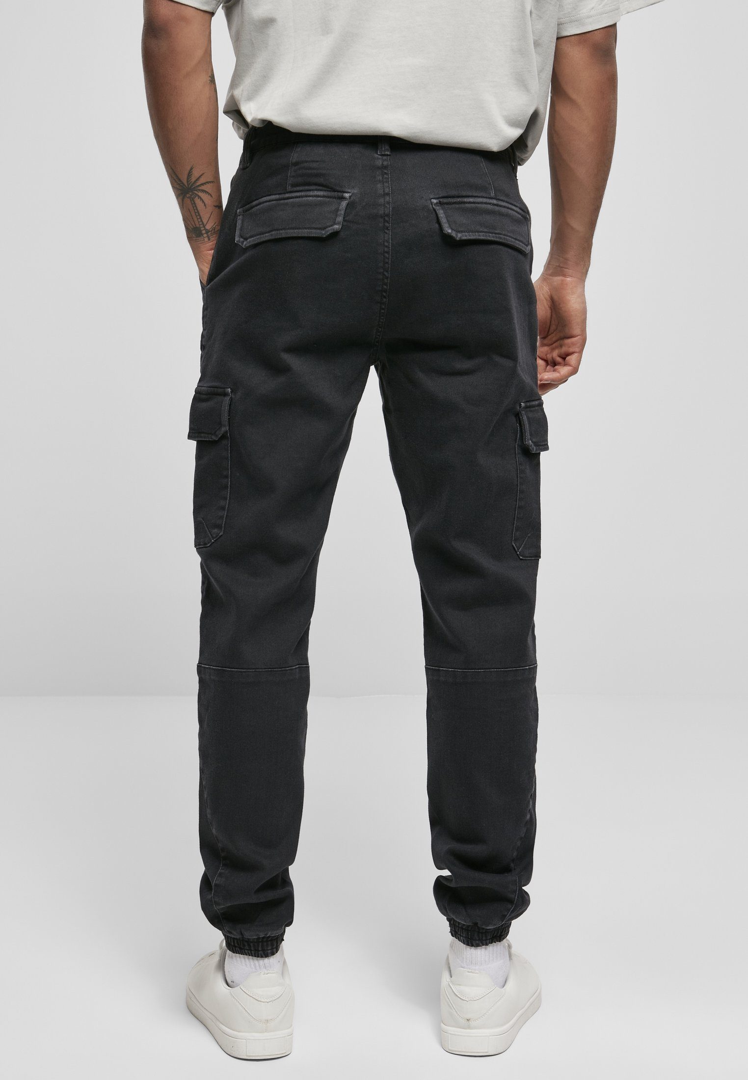 URBAN Cargohose Pants black (1-tlg) Jogging Cargo Herren CLASSICS Knitted