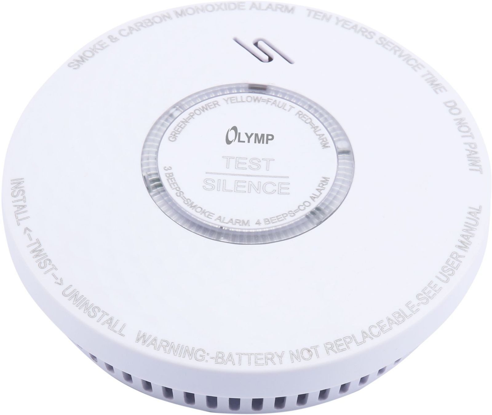 Olympia Kettenschloss Rauch-/Kohlenmonoxid-Warnmelder RC 200 weiß