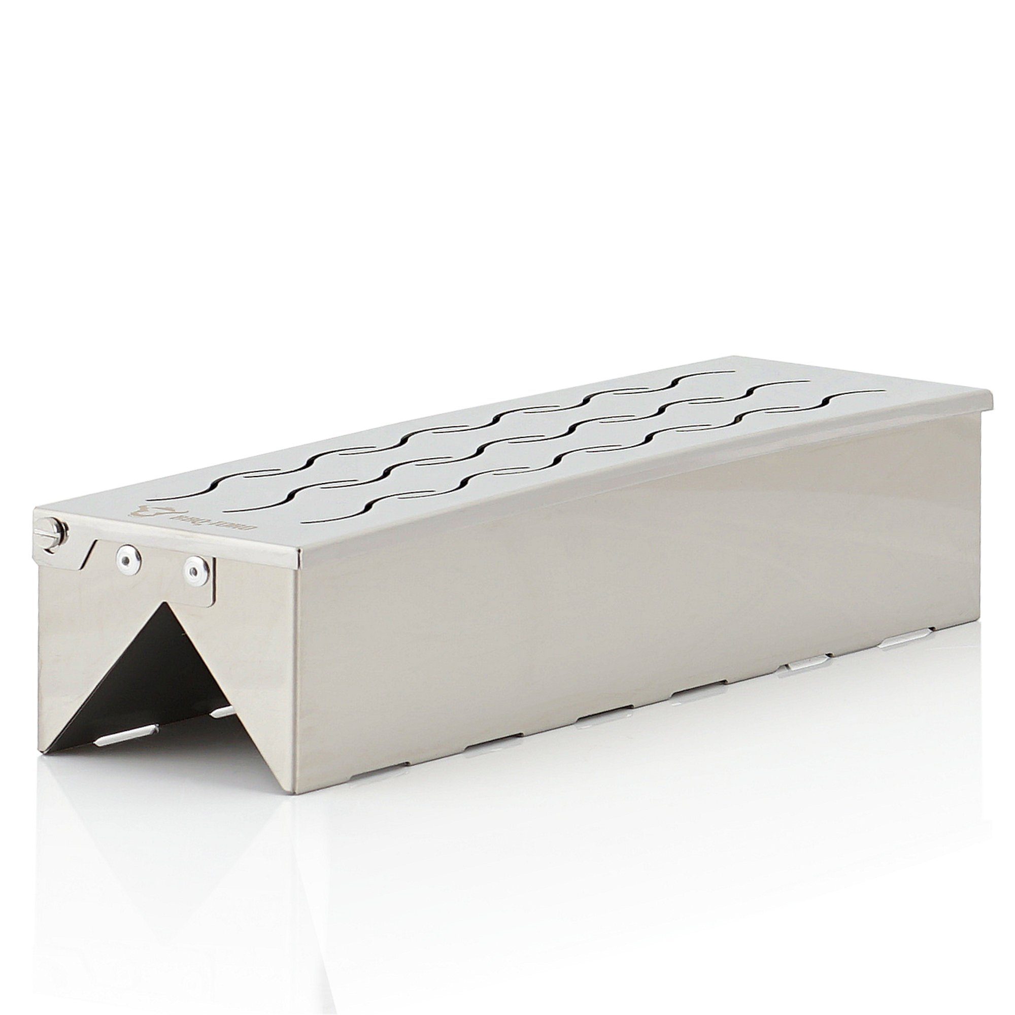 BBQ-Toro Räucherbox Edelstahl Räucherbox "Triangle", 31 x 8,5 x 6,5 cm, Aromabo