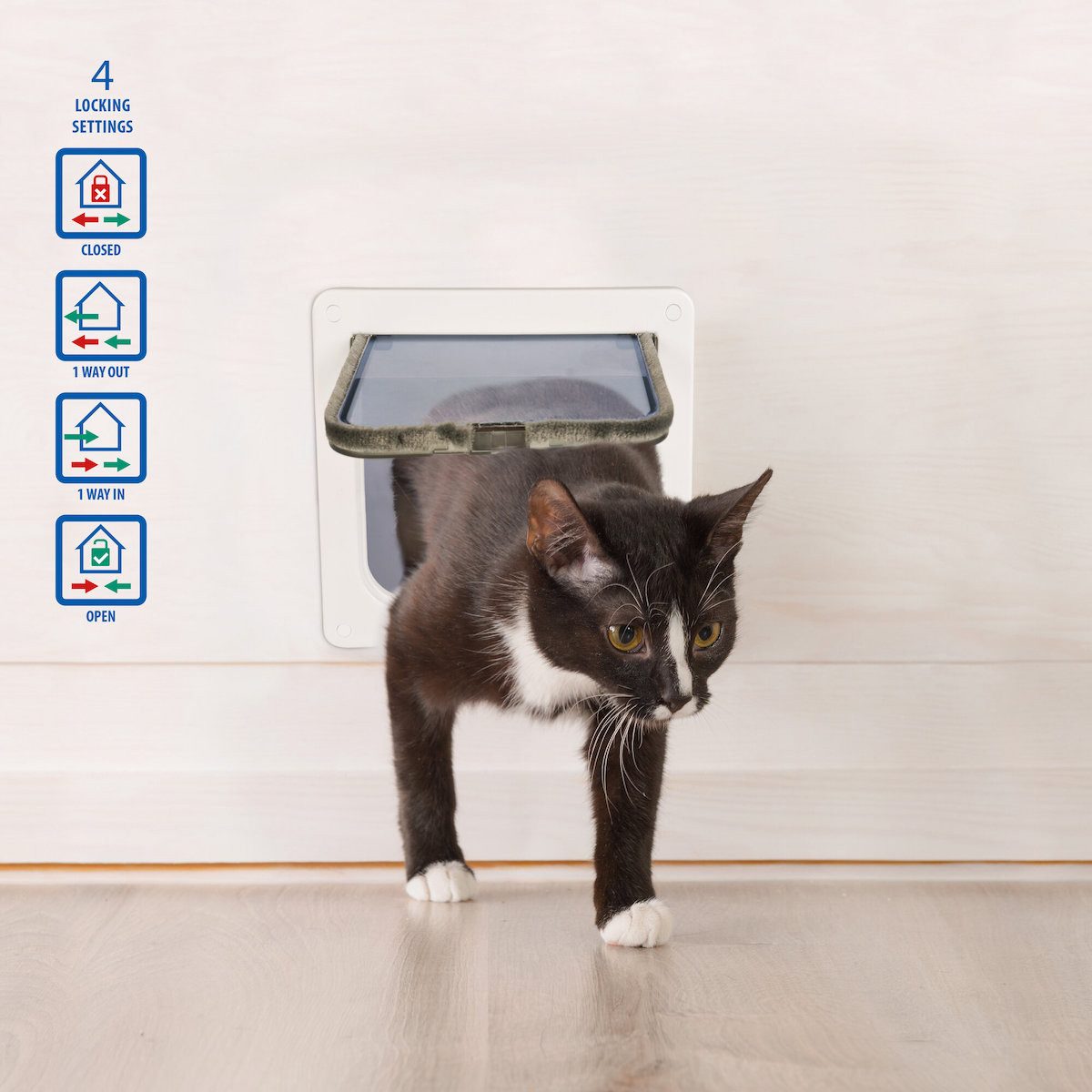 DUVO+ Katzenklappe Katzenklappe + Tunnel weiß