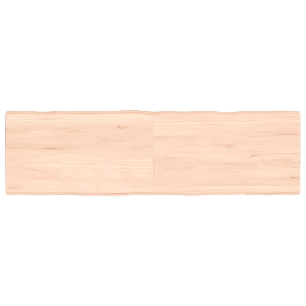 furnicato Tischplatte 140x40x(2-4) cm Massivholz Unbehandelt Baumkante (1 St)