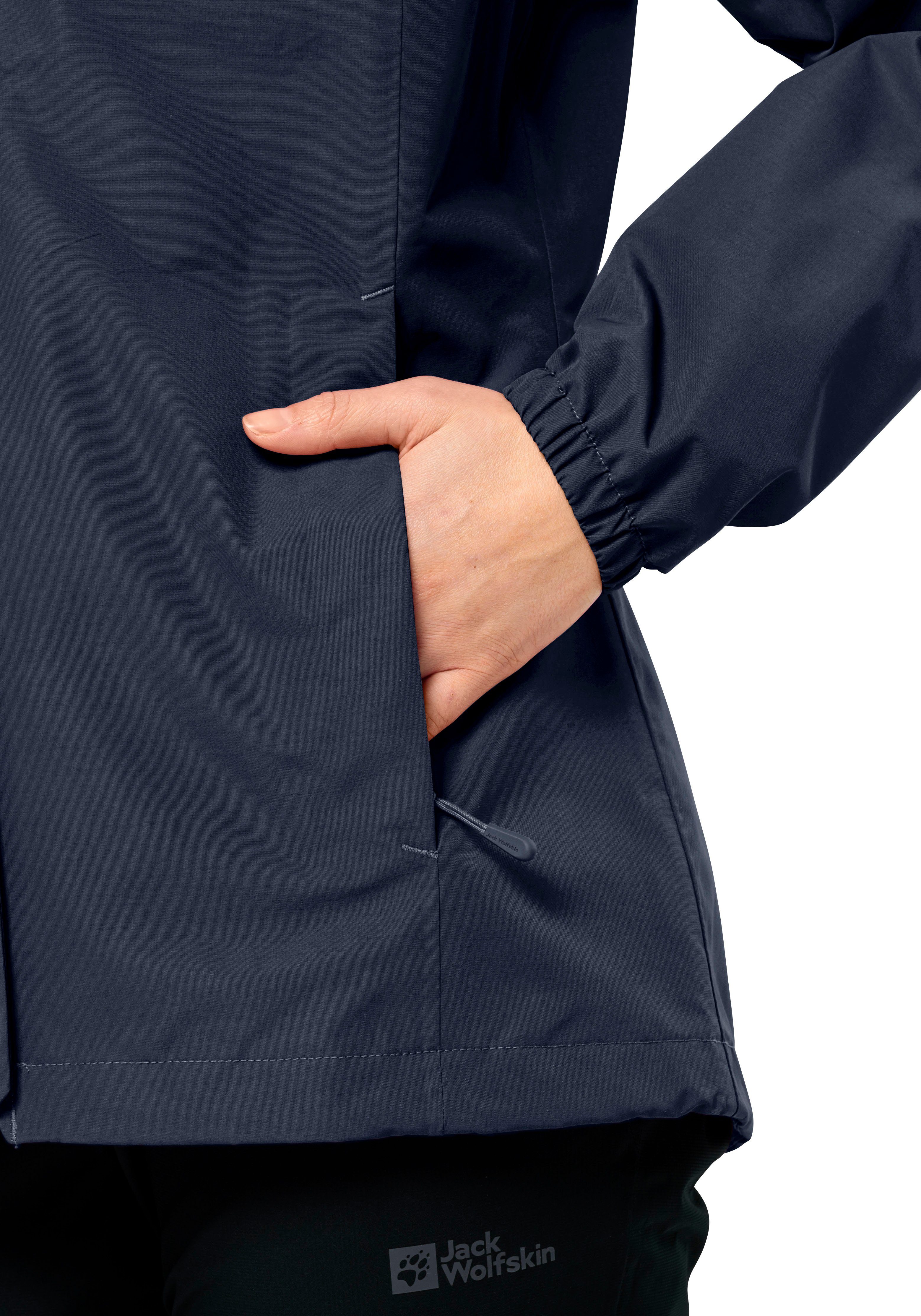 Jack Wolfskin Regenjacke STORMY POINT 2L JKT W mit Kapuze, wasserdicht, winddicht – Bild 3 von 5