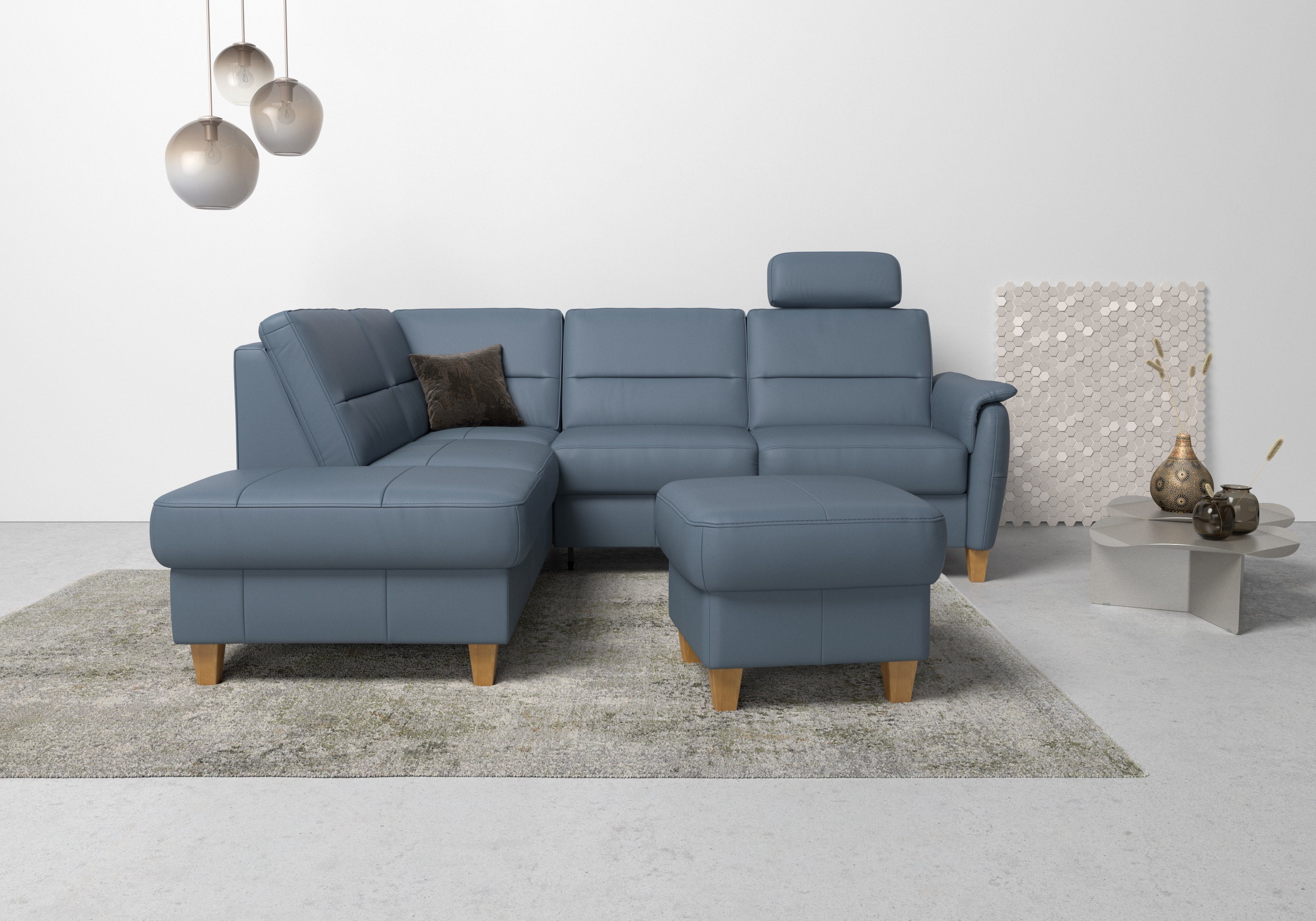 Home affaire Ecksofa Palmera L-Form, Federkern, günstig online kaufen