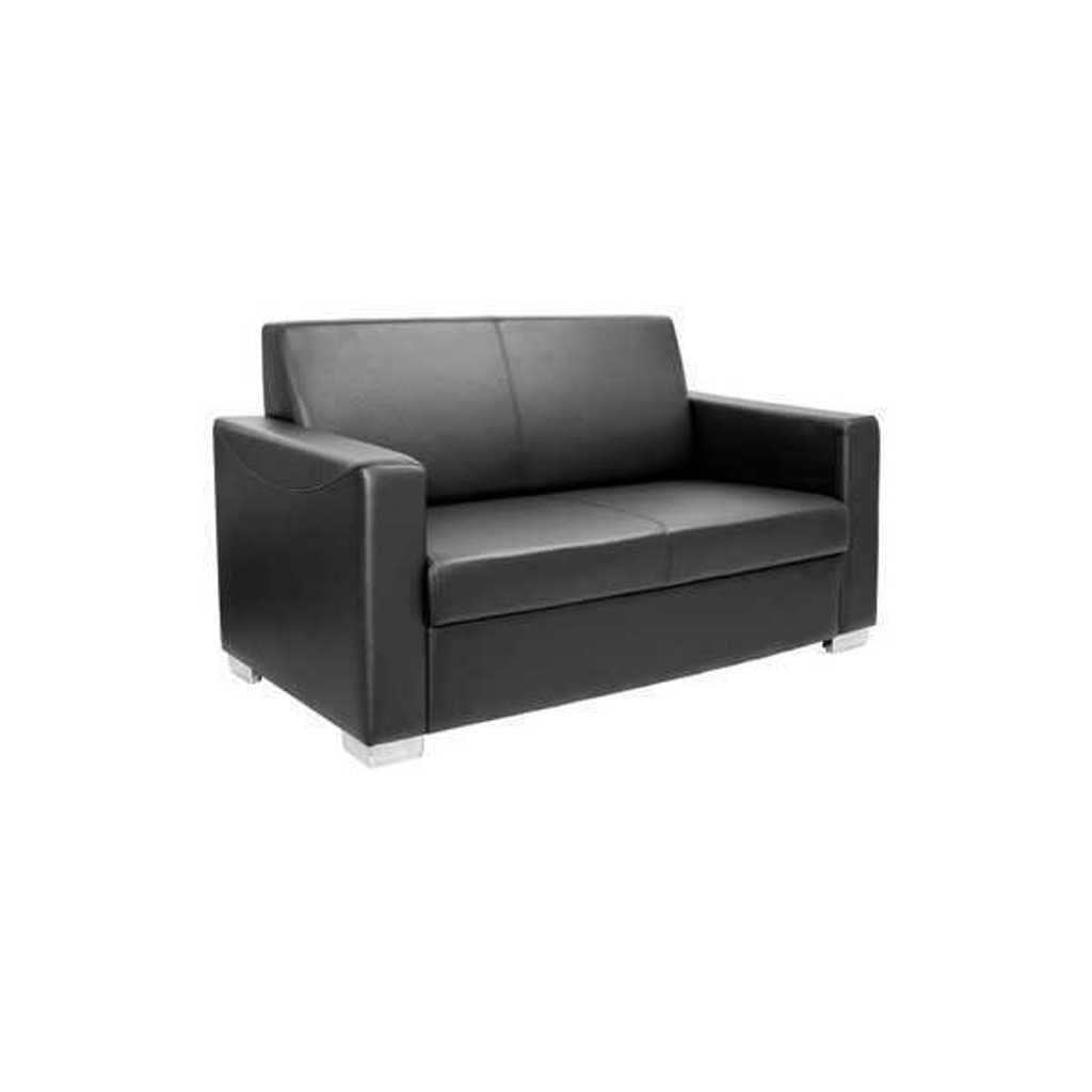 JVmoebel 2-Sitzer Schwarzes Leder Sofa Moderner, 1 2-Sitzer Made Zweisitzer Teile, Europa Couch in Lounge