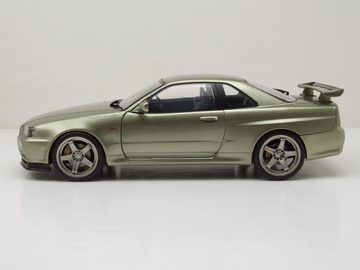 Solido Modellauto Nissan GT-R R34 1999 grün metallic Modellauto 1:18 Solido, Maßstab 1:18