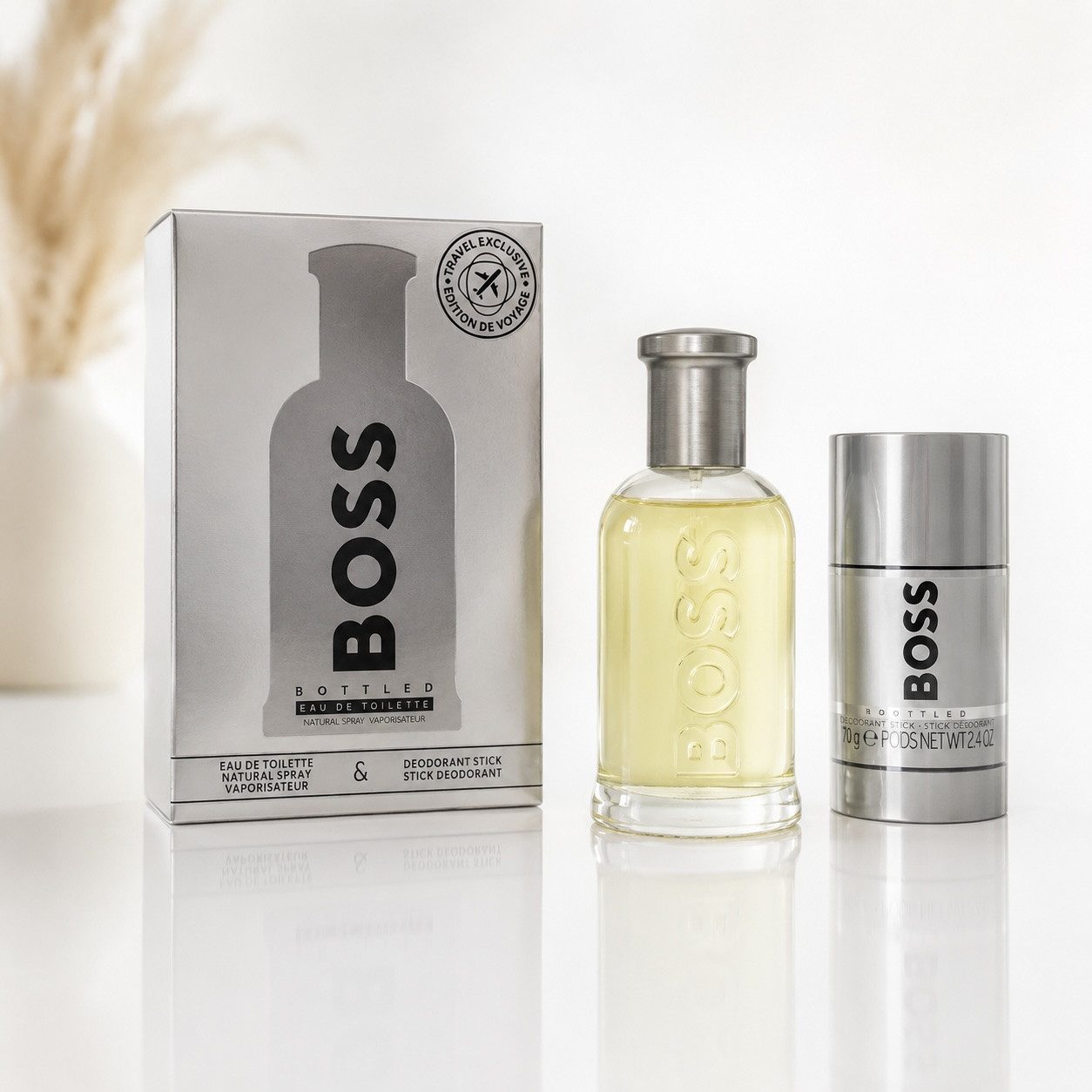 BOSS Eau de Toilette Bottled Geschenkset 100 ml EDT + 75 ml Deo Stick Herren Neu & OVP