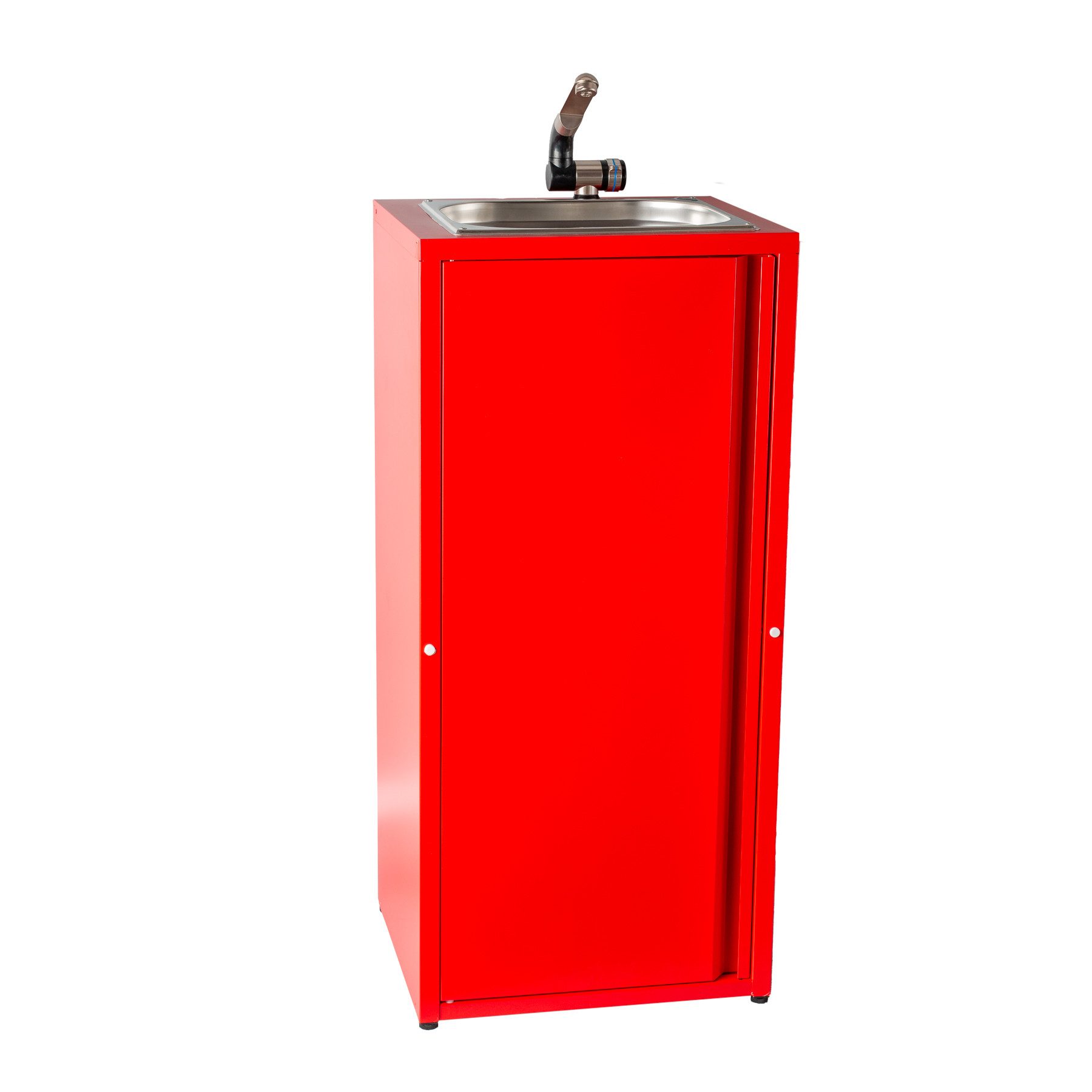 ad-ideen Waschbecken Mobiles Handwaschbecken 230V Wochenmarkt Gastro Camping Rot