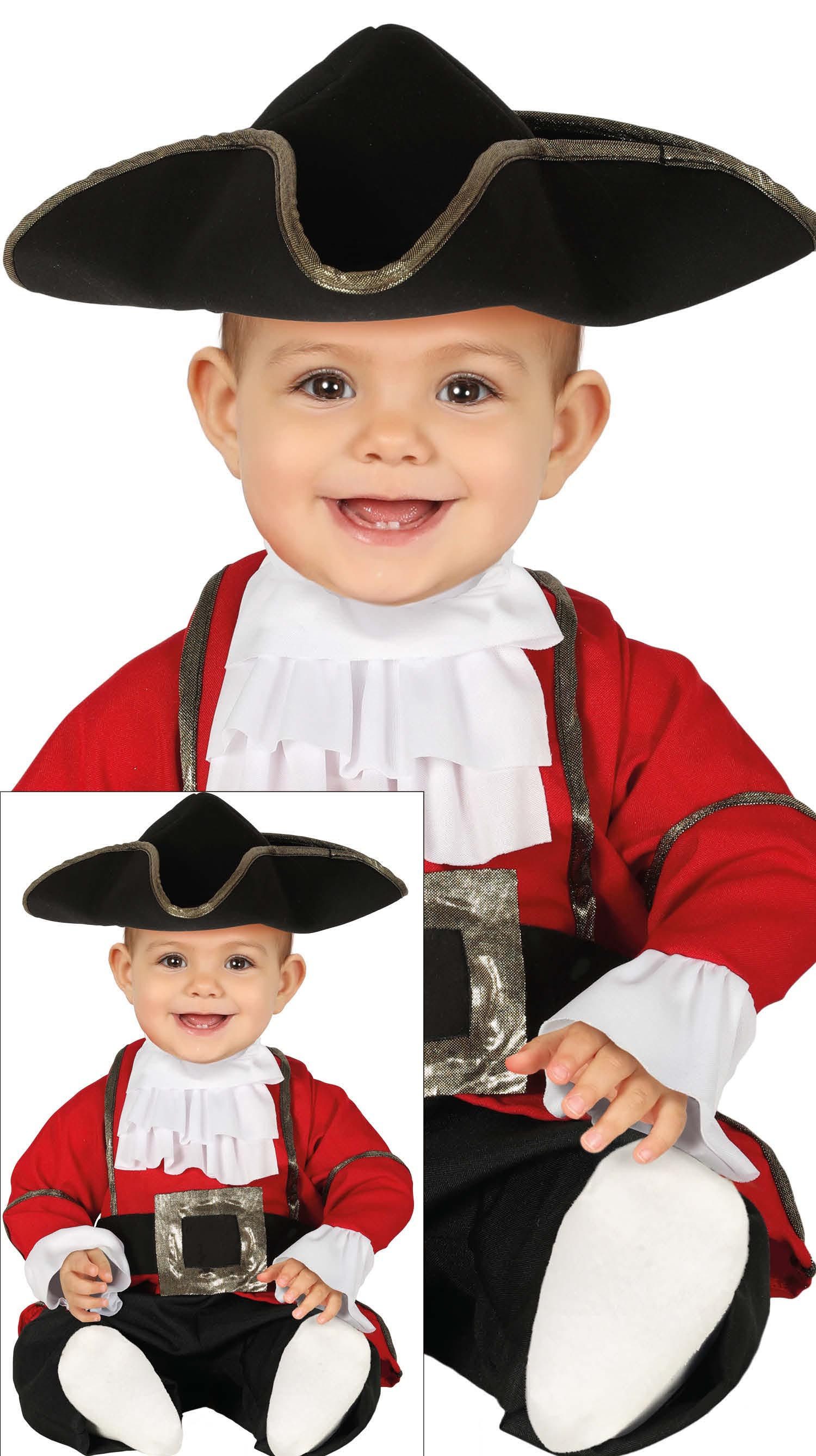 Fiestas Guirca Kostüm, Pirat Abenteuer Baby Jumpsuit Hut Fröhlich Humorvoll Schiffsjunge Kar