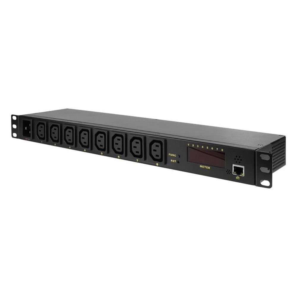 LogiLink PDU8P01 Steckdosenleiste, 8-fach, IEC C13, 19" Einbau geeignet, mit Fernzugriff