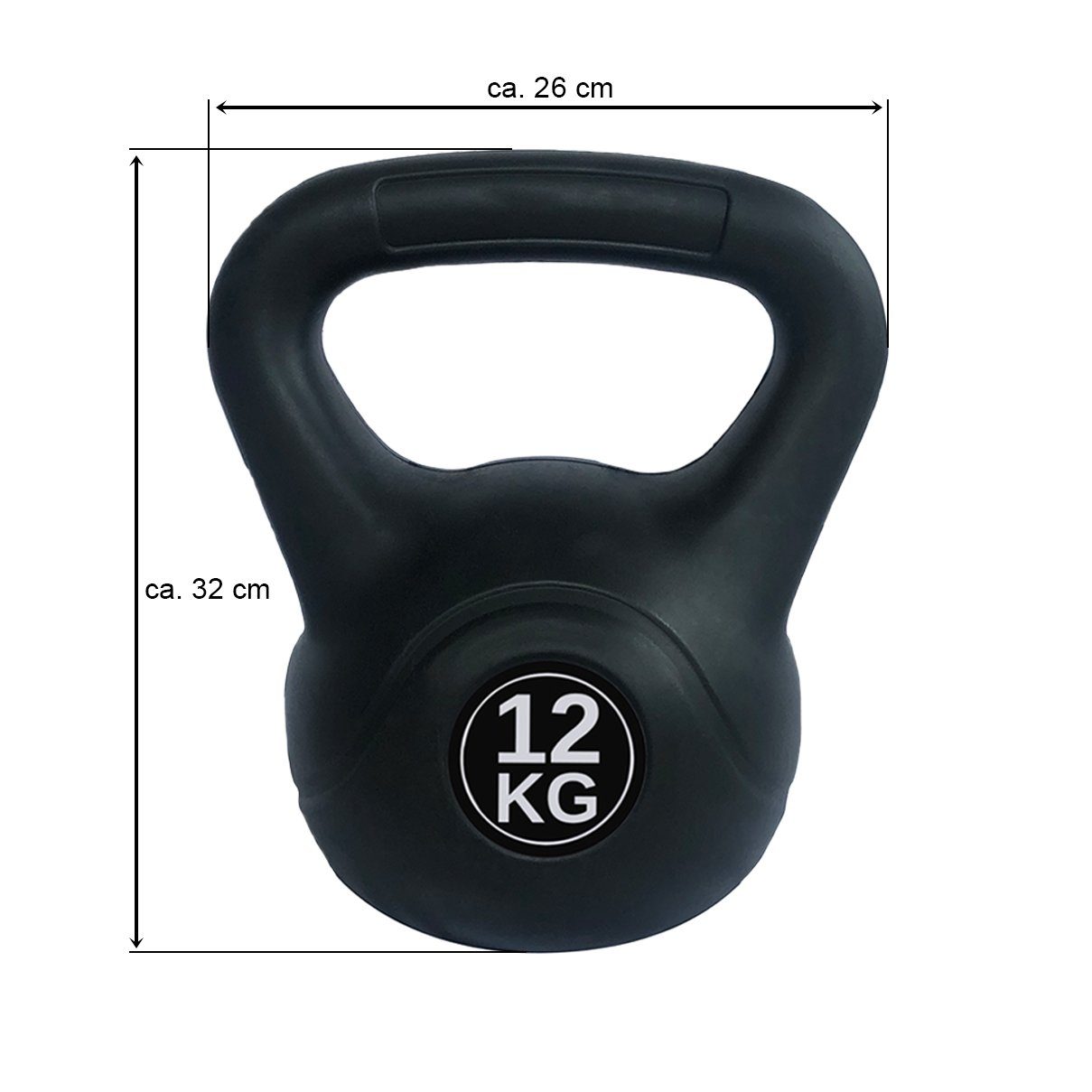 HOMCOM Kugelhantel 8 Kg - Weicher Körper, Rutschfester Griff, Für Heimtraining
