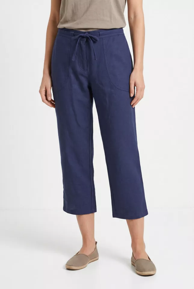 bonprix 3/4-Hose aus Leinen und Baumwolle, weite 3/4-Passform