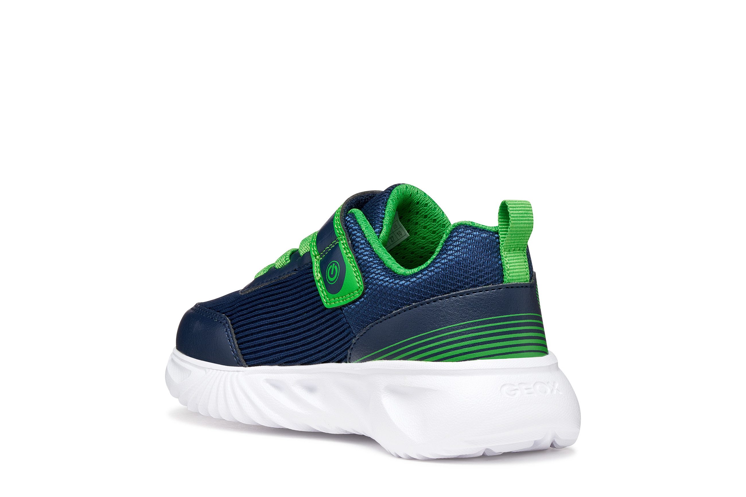 Geox J ASSISTER BOY Sneaker Klettschuh mit Blinkfunktion, Größenschablone zum Download