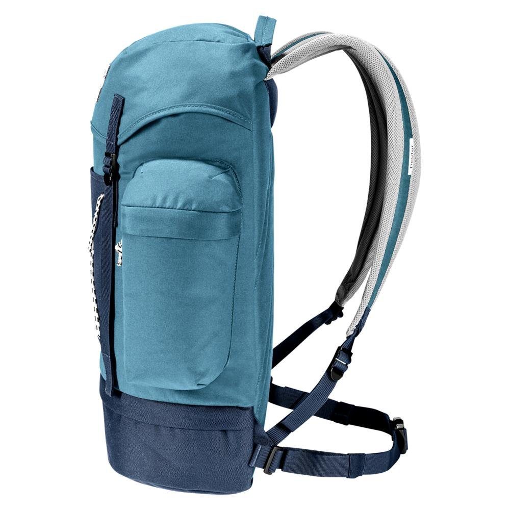 deuter Rucksack Wengen, 25 recyceltem Liter, Laptopfach aus bis 15 Zoll, 80er-Design atlantic-ink PET