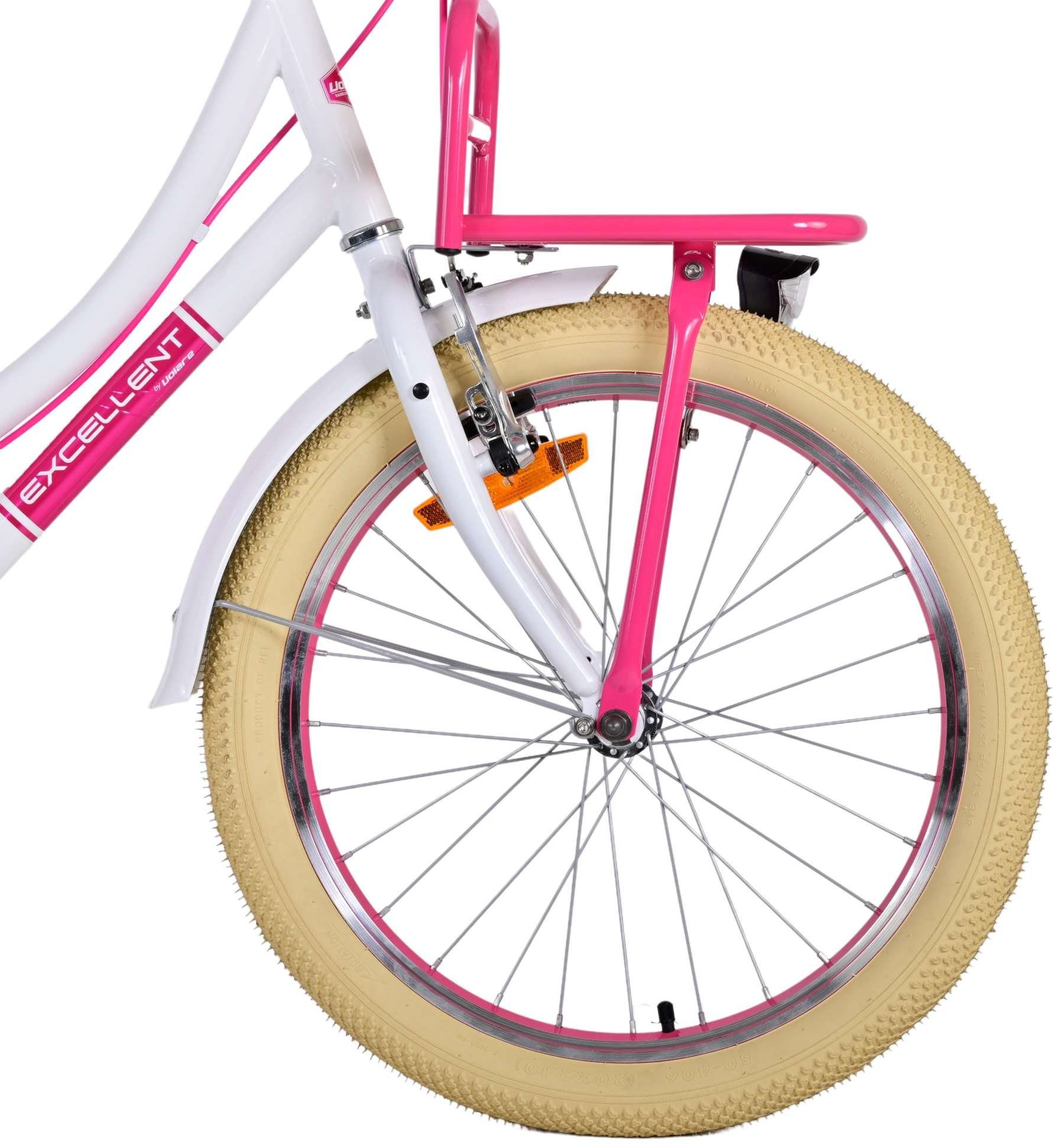 Volare Kinderfahrrad Excellent Zwei 26 - weiß/rosa/grün/schwarz Handbremsen, 24 zusammengebaut, 115kg- - 85% 12 oder Zoll-bis 6 Jahre, Mädchen - 20