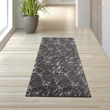 Teppich Abstrakt-moderner Teppich für Arbeitszimmer, in anthrazit, TeppichHome24, rechteckig
