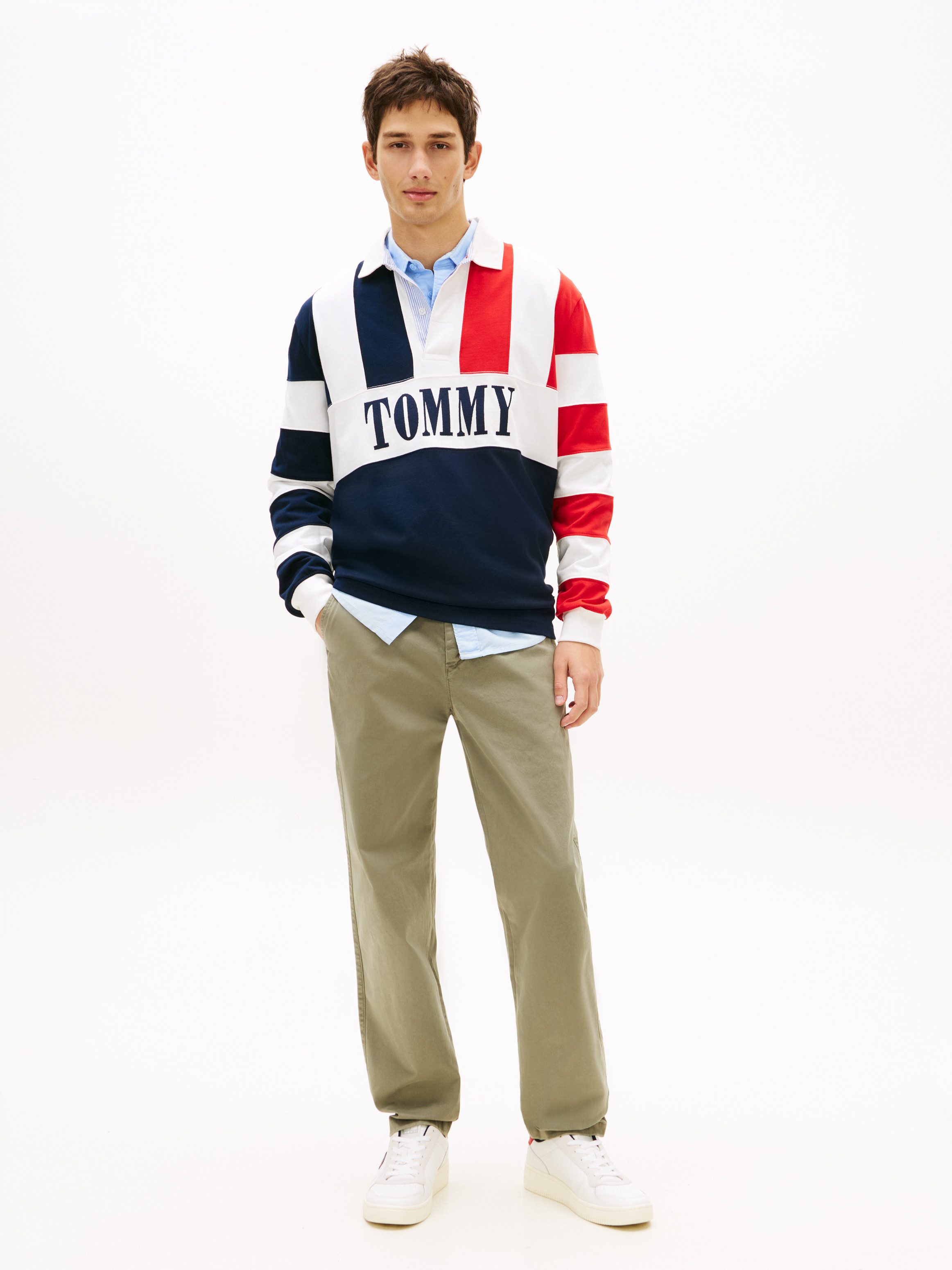 Tommy Jeans Chinohose SONNY Twill aus Stretch-Baumwolle, Tapered Fit