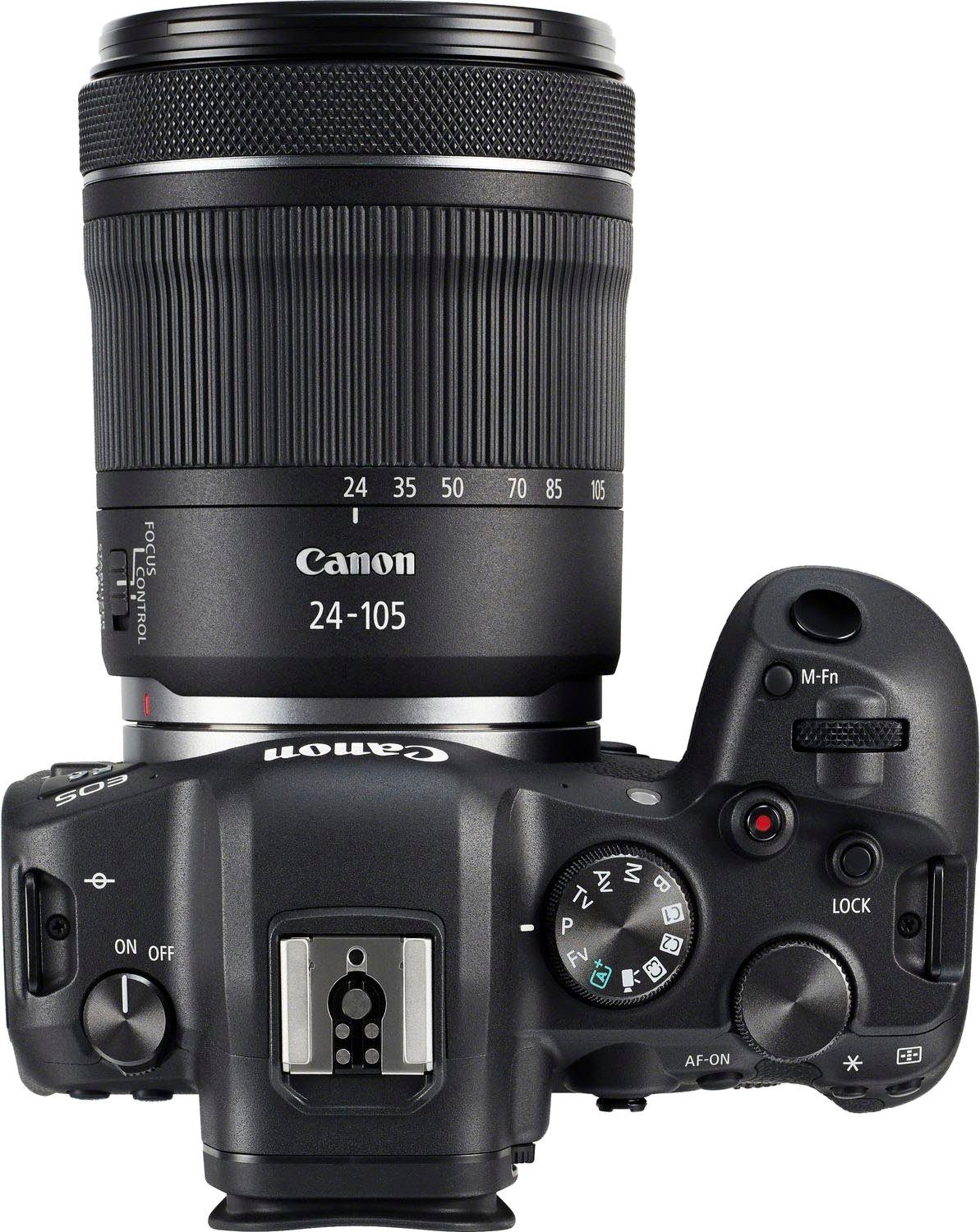 24-105mm WLAN + Systemkamera STM, F4-7.1 Canon 20,1 RF STM F4-7.1 IS (WiFi) Bluetooth, 24-105mm Gehäuse IS EOS R6 (RF MP,