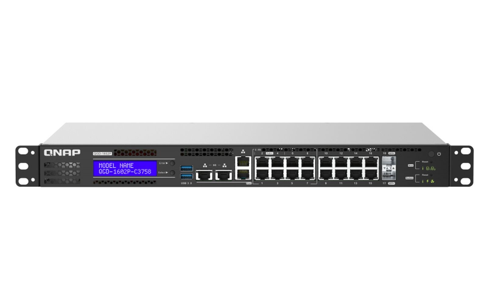QNAP QGD-1602P - Switch - Smart - 4 x 100/1000/2.5G (PoE) Netzwerk-Switch