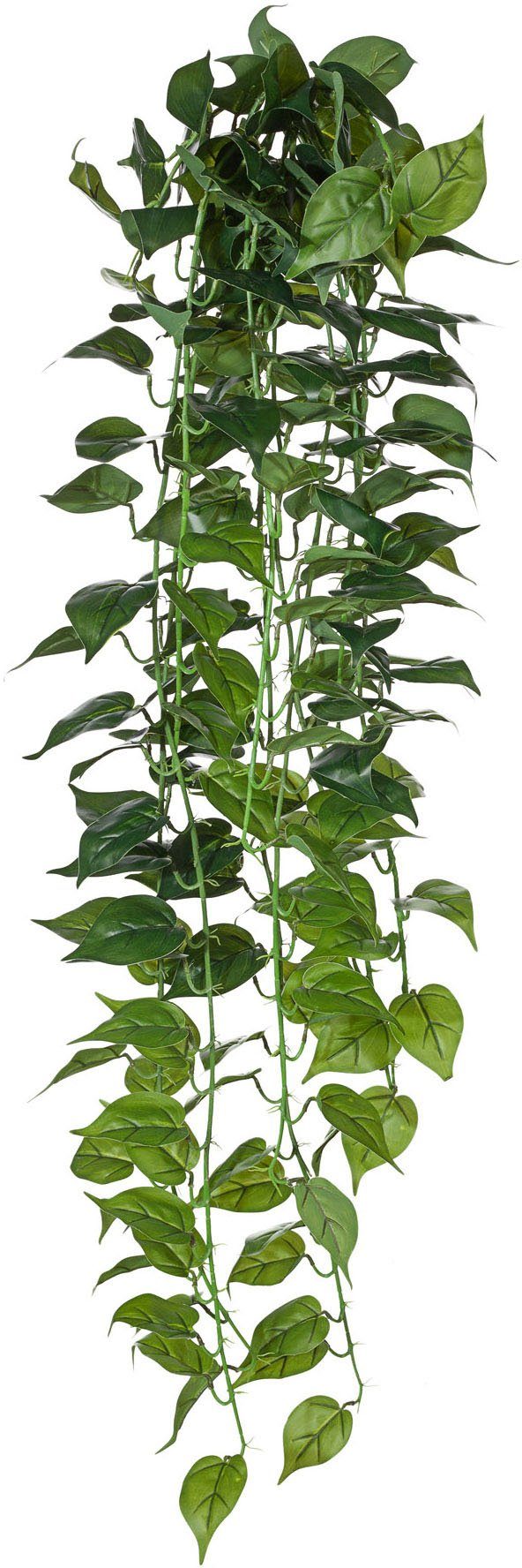green, Kunstranke 120 cm Philodendron-Hänger Höhe Creativ Blatthänger,