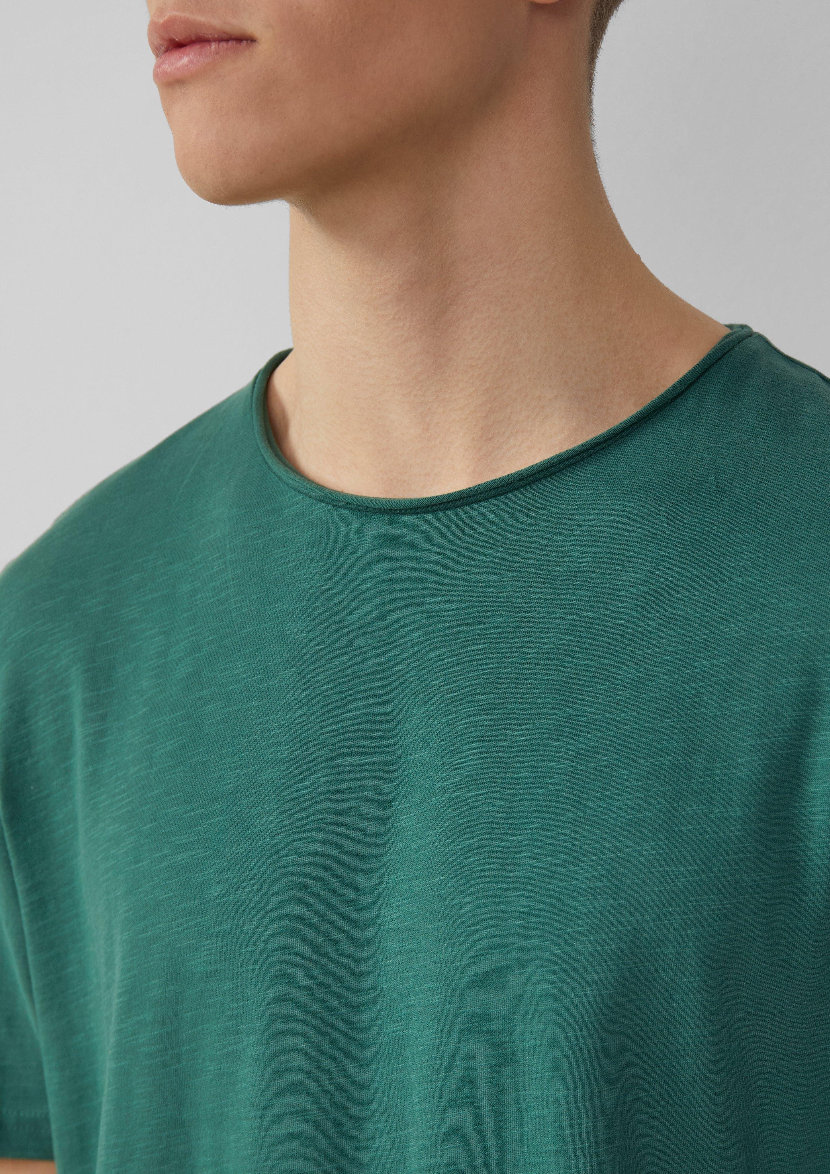 QS Langarmshirt Baumwollshirt mit Rollkante und günstig online kaufen