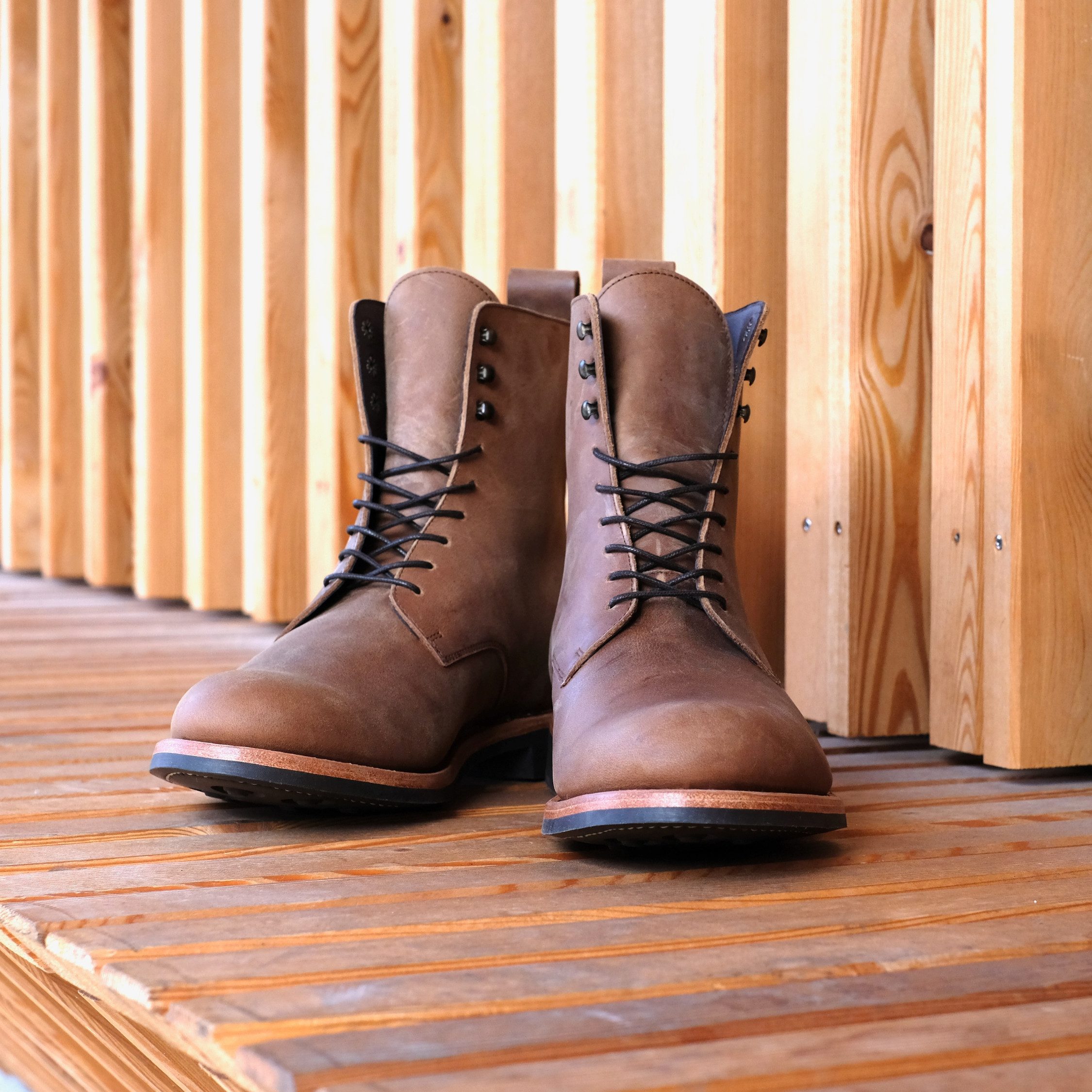 SORBAS Welted No.7 Rahmengenähte Stiefel Schnürstiefel rahmengenäht, goodyear, aus echtem Leder, Sohle austauschbar