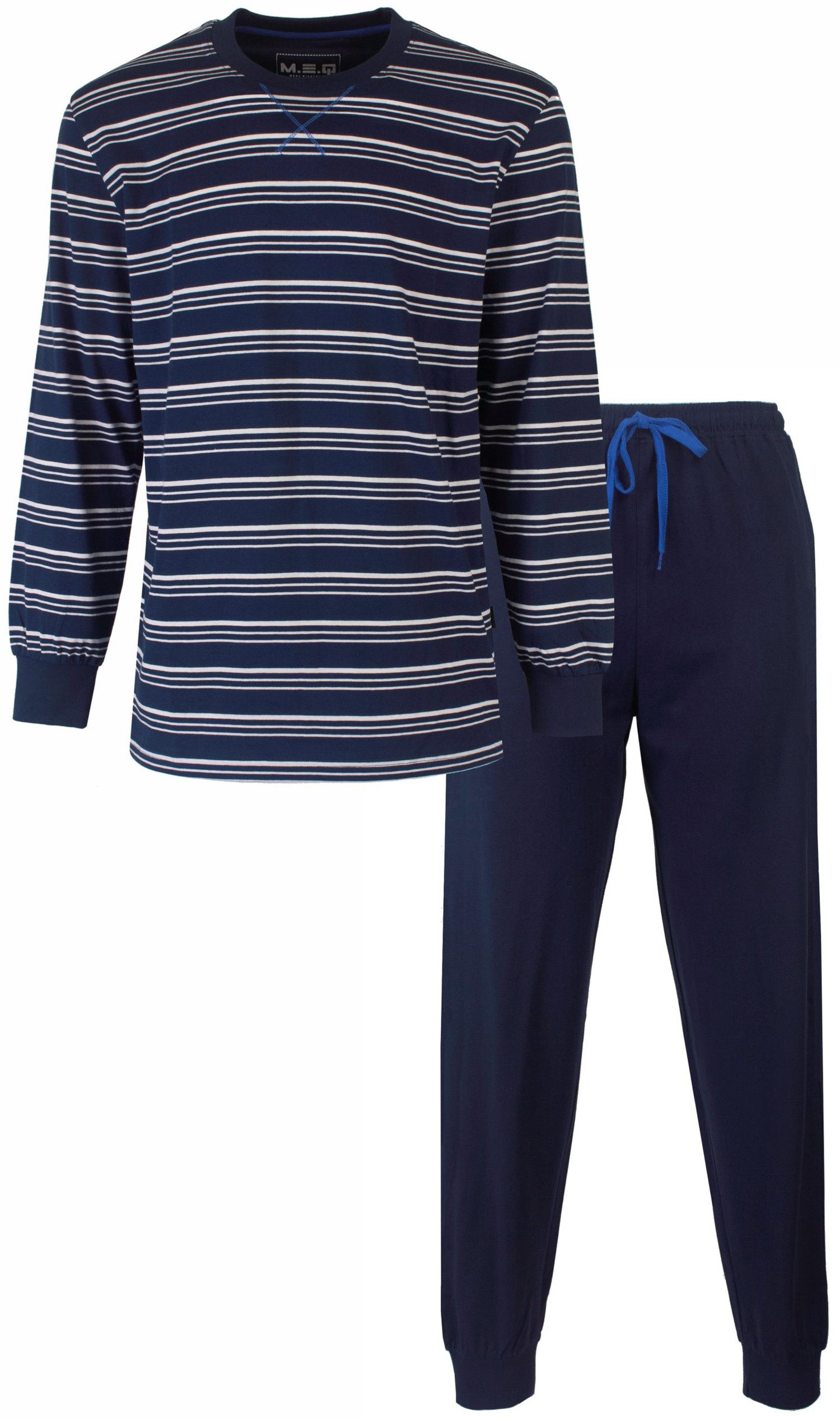 M.E.Q. Schlafanzug Herren Pyjama lang mit günstig online kaufen
