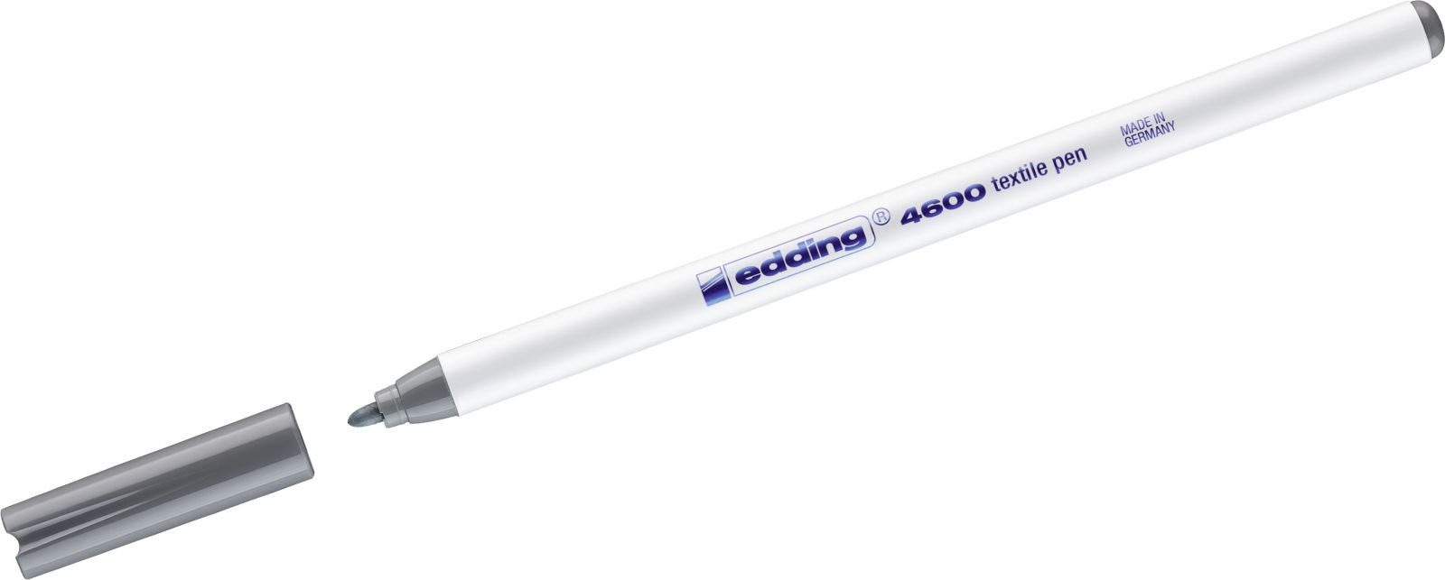 edding Filzstift Textilpen edding 4600 Rundspitze 1mm grau