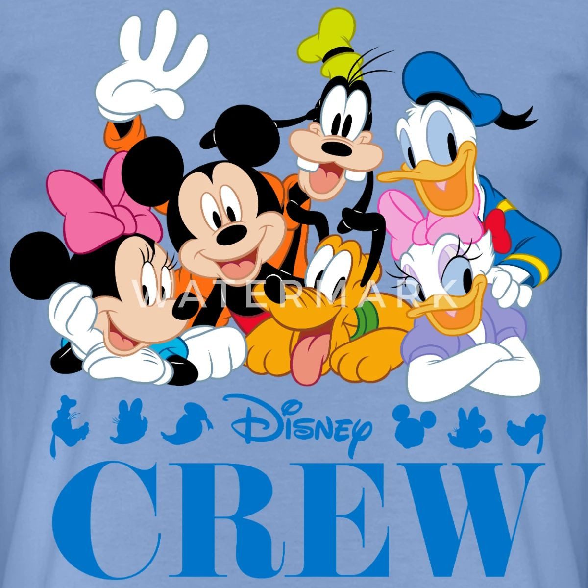 Spreadshirt T-Shirt Mickey & Minnie Pluto Goofy Daisy Donald Crew Männer T-Shirt (1-tlg)