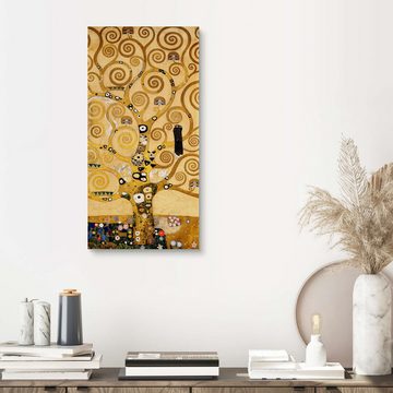 Posterlounge Holzbild Gustav Klimt, Der Lebensbaum (Mittelteil), Wohnzimmer Malerei