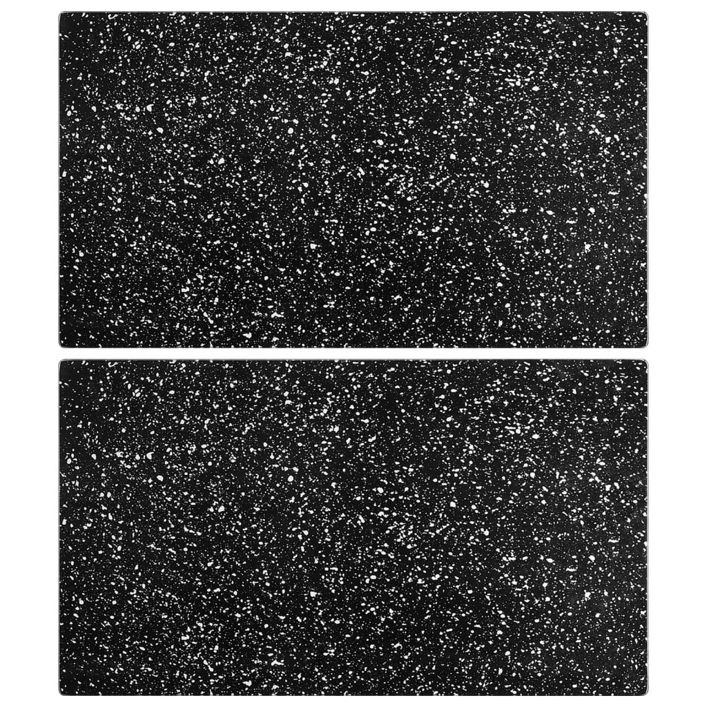 vidaXL Schneidebrett 2 Stück Schneidebretter 2 Stk in Granitoptik Hartglas, Holz