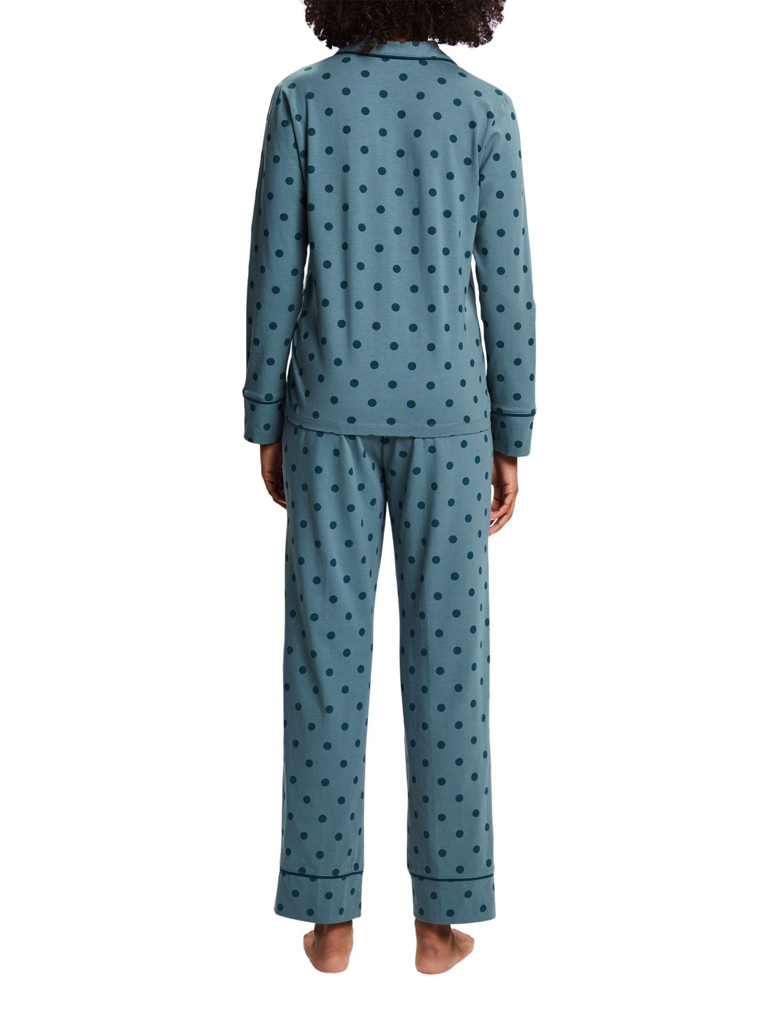 Esprit Pyjama aus Pyjama-Set Jersey Langes