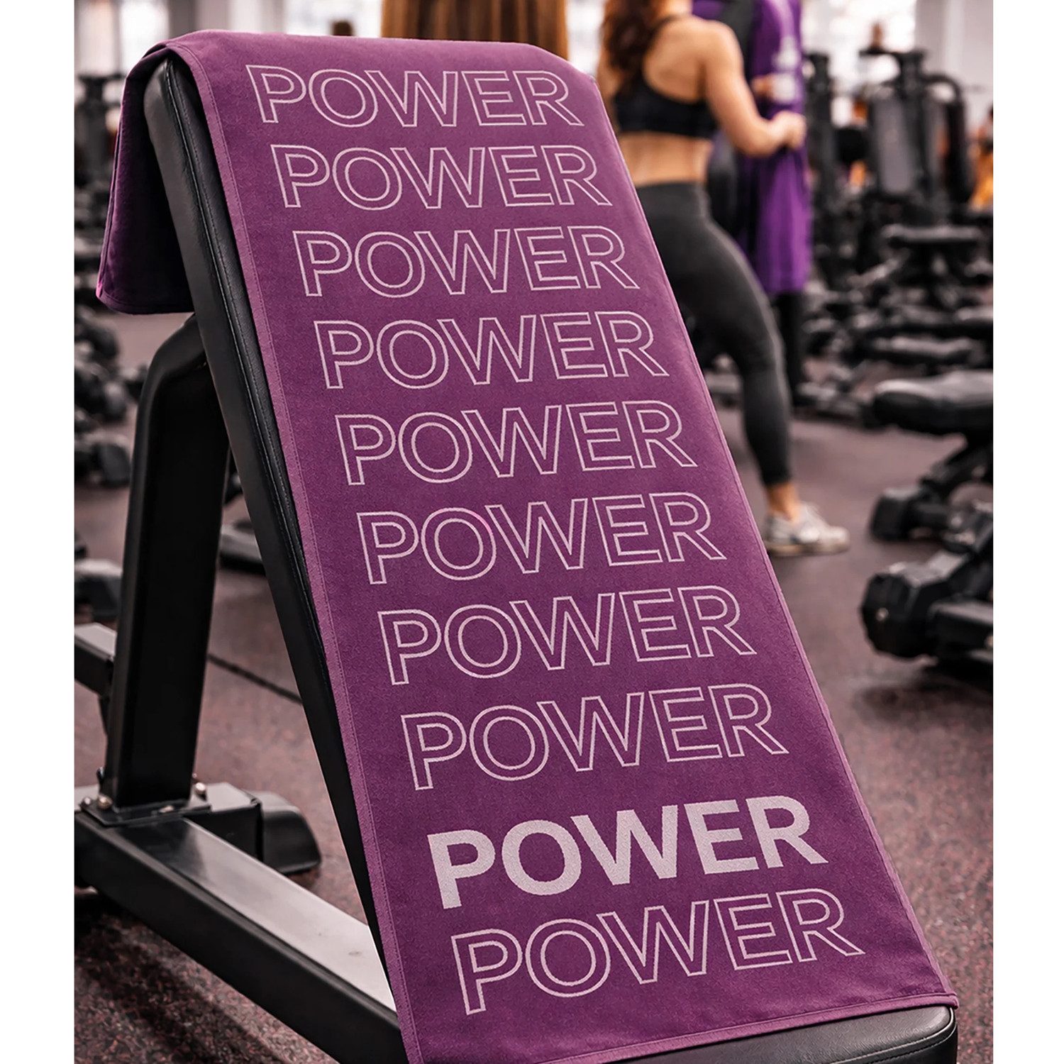 Cawö Handtuch Cawö Fitness & Gym Handtuch 6293 Farbe 88 purple Power 50x130, Walkfrottier, 100% Baumwolle