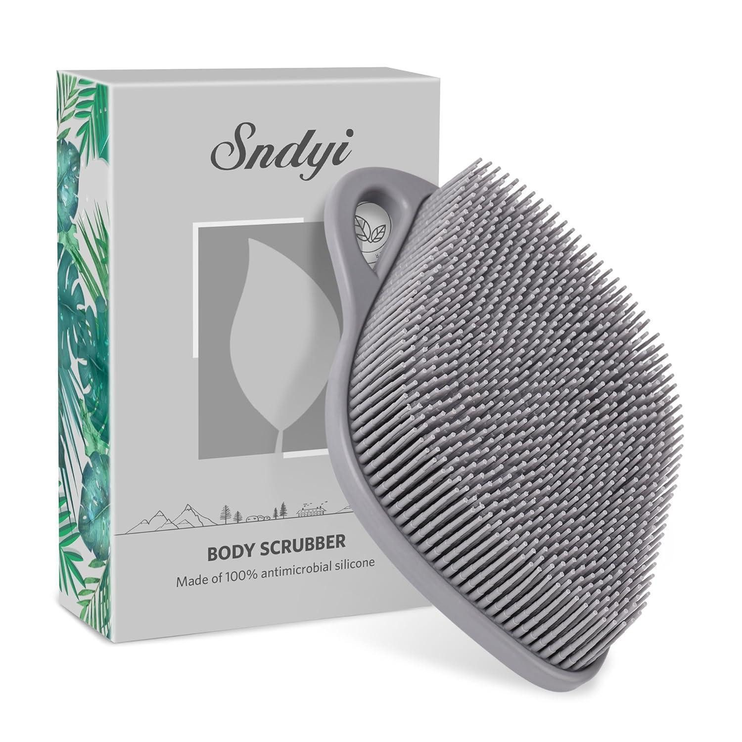 LuxusKollektion Körperbürste Silikon Körperbürste für Sanftes Peeling und Massage, Grau