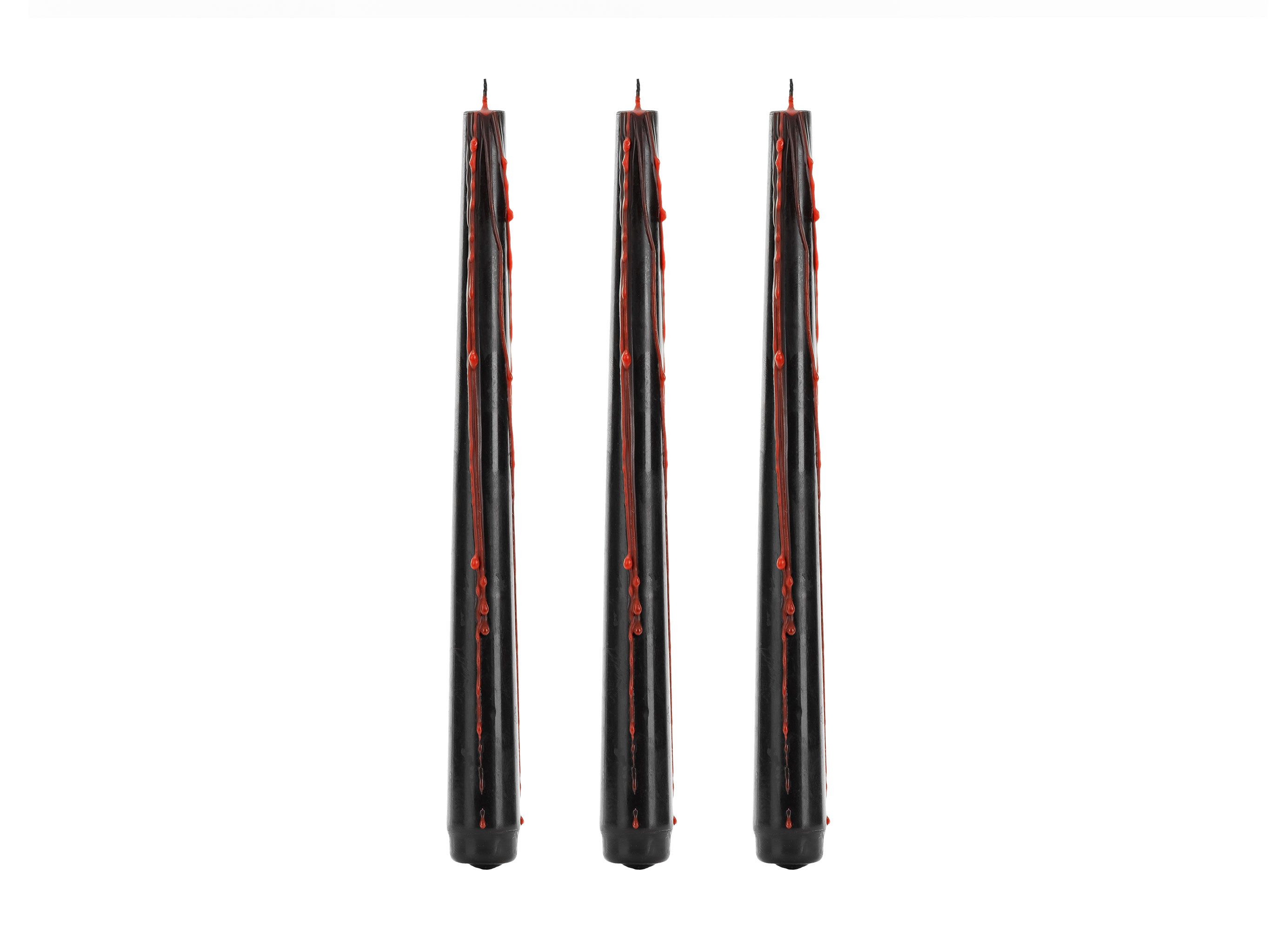 partydeco Spitzkerze, Blutkerzen 20,4cm Wachs 3er günstig online kaufen