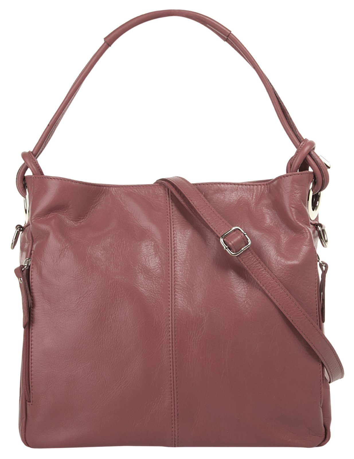 echt Shopper, Look Italy alt-rosa Leder, Made in Samantha