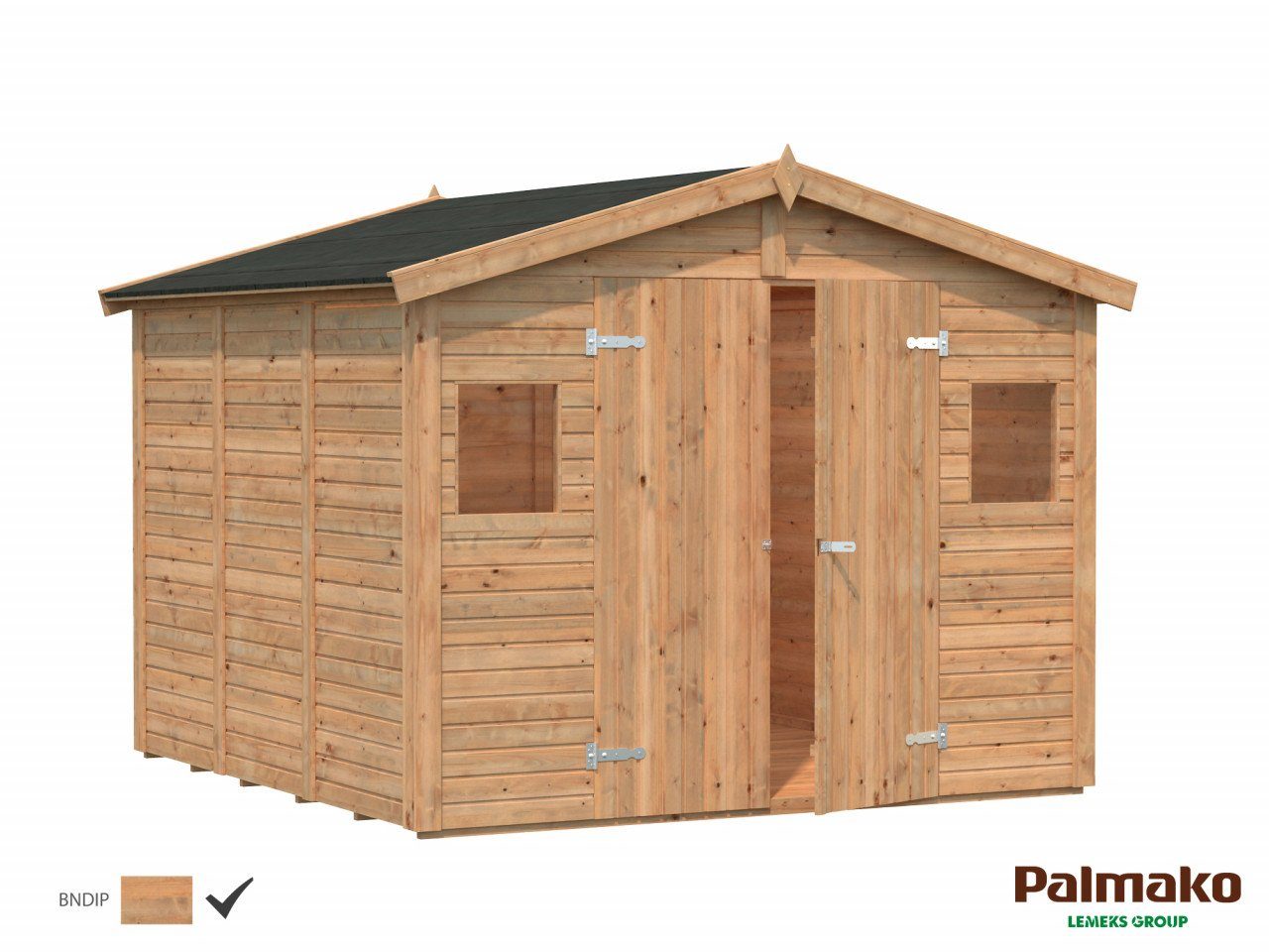 braun Palmako Holz Gartenhaus, BxT: Gerätehaus cm 273x280 7,7 Dan